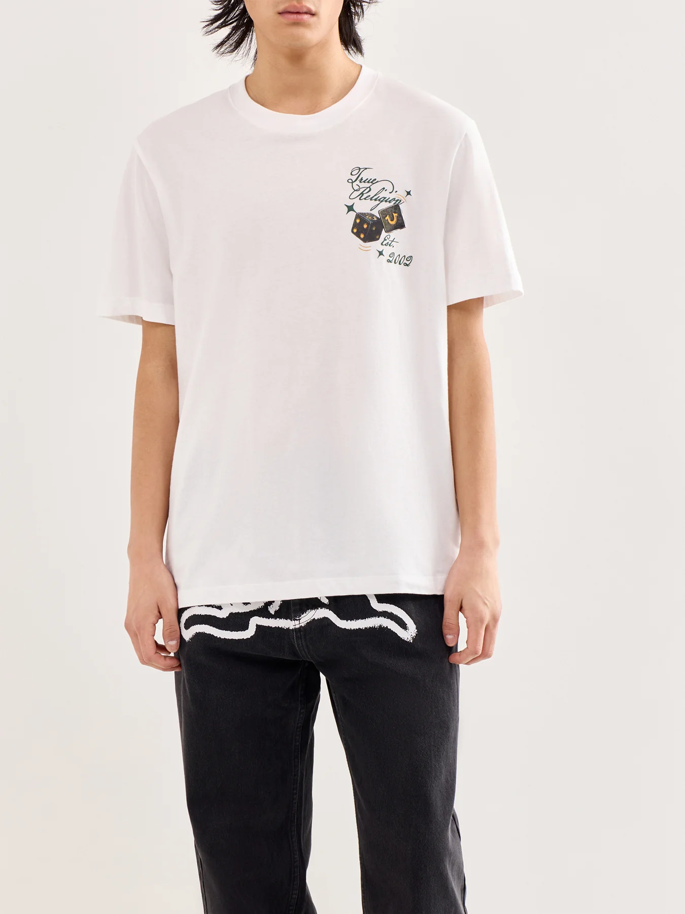 Dice Graphic T-Shirt White - Image 4