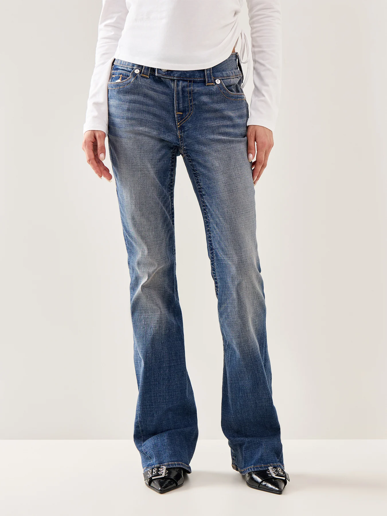 Joey Flare Pocket Jeans Blue - Image 4