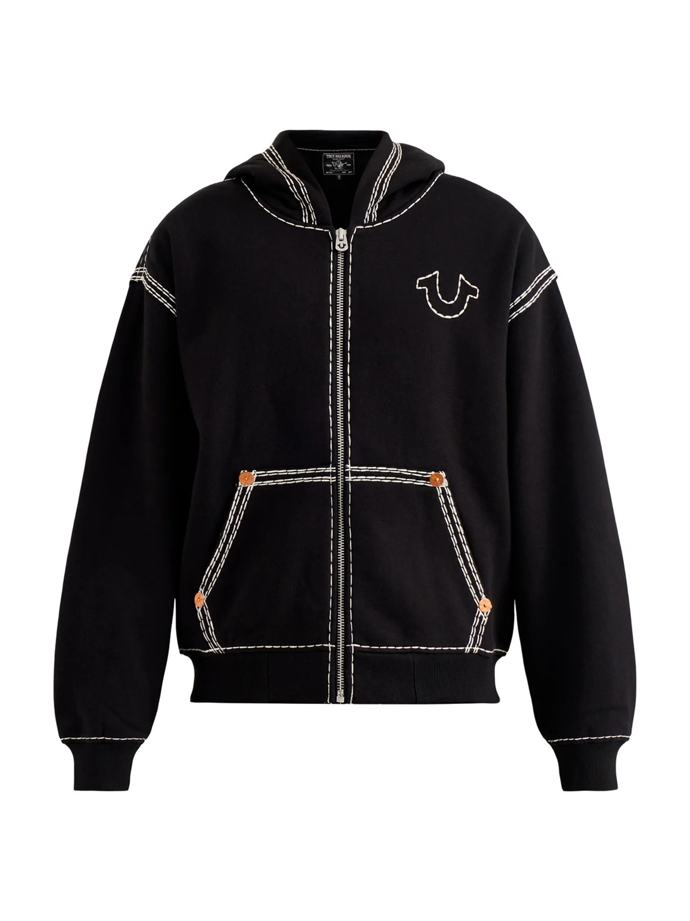Super Qt Cinched Zip Up Hoodie Black