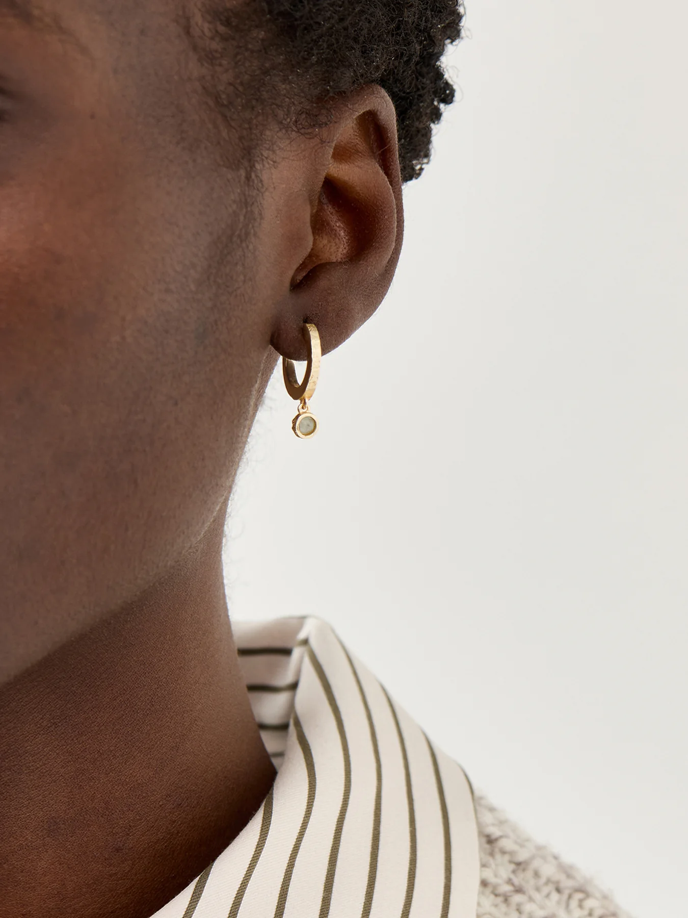 Aquamarine Hoop Earrings - Image 2