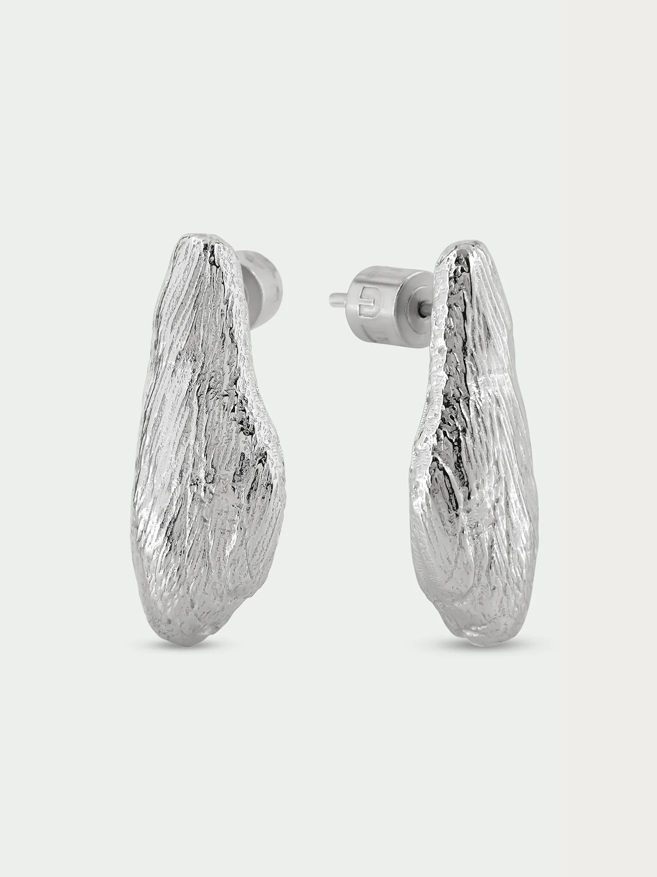 Ashen Sterling Silver Plated Stud Earrings - Image 3