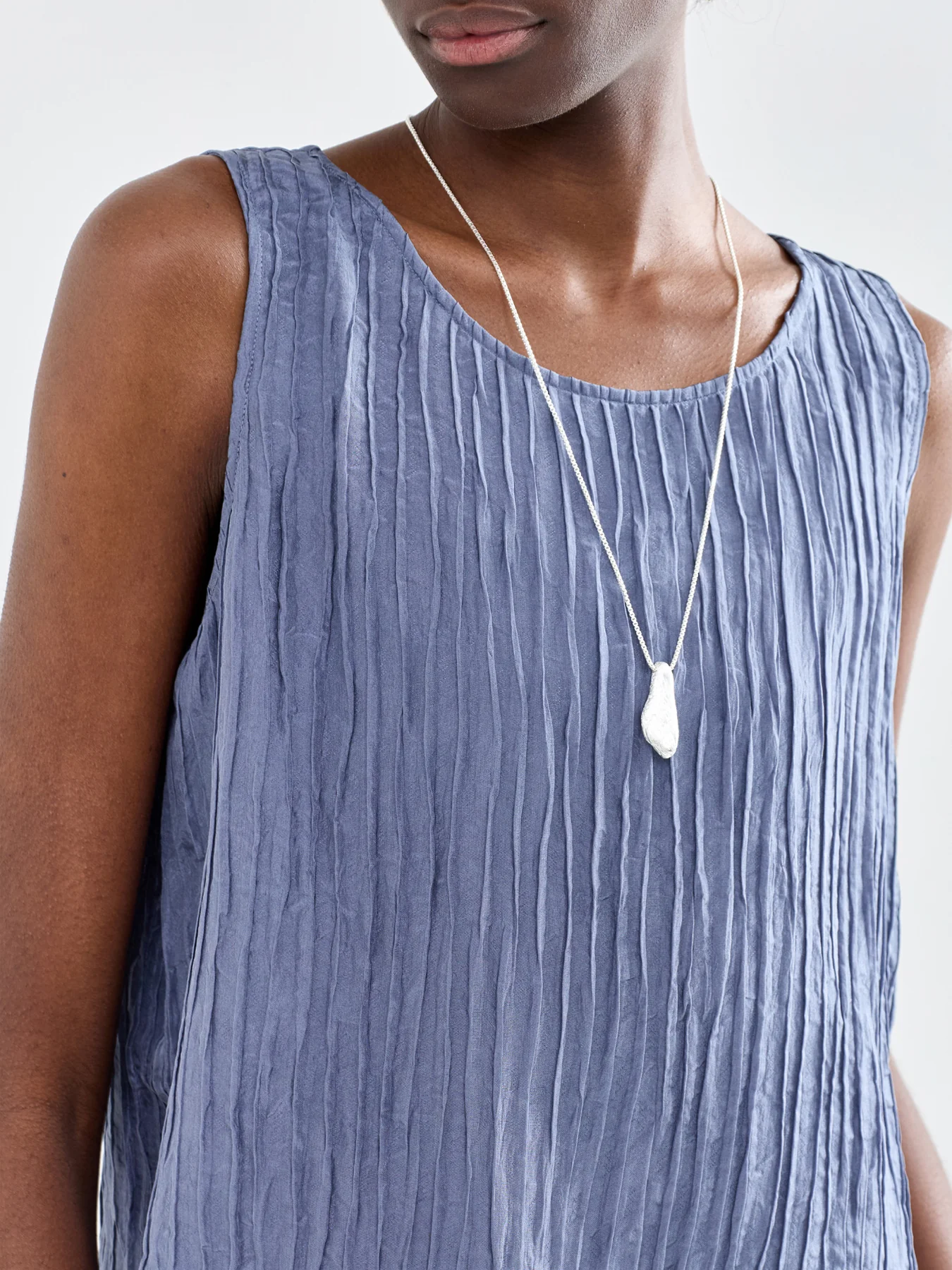 Ashen Sterling Silver Plated Pendant Necklace - Image 2