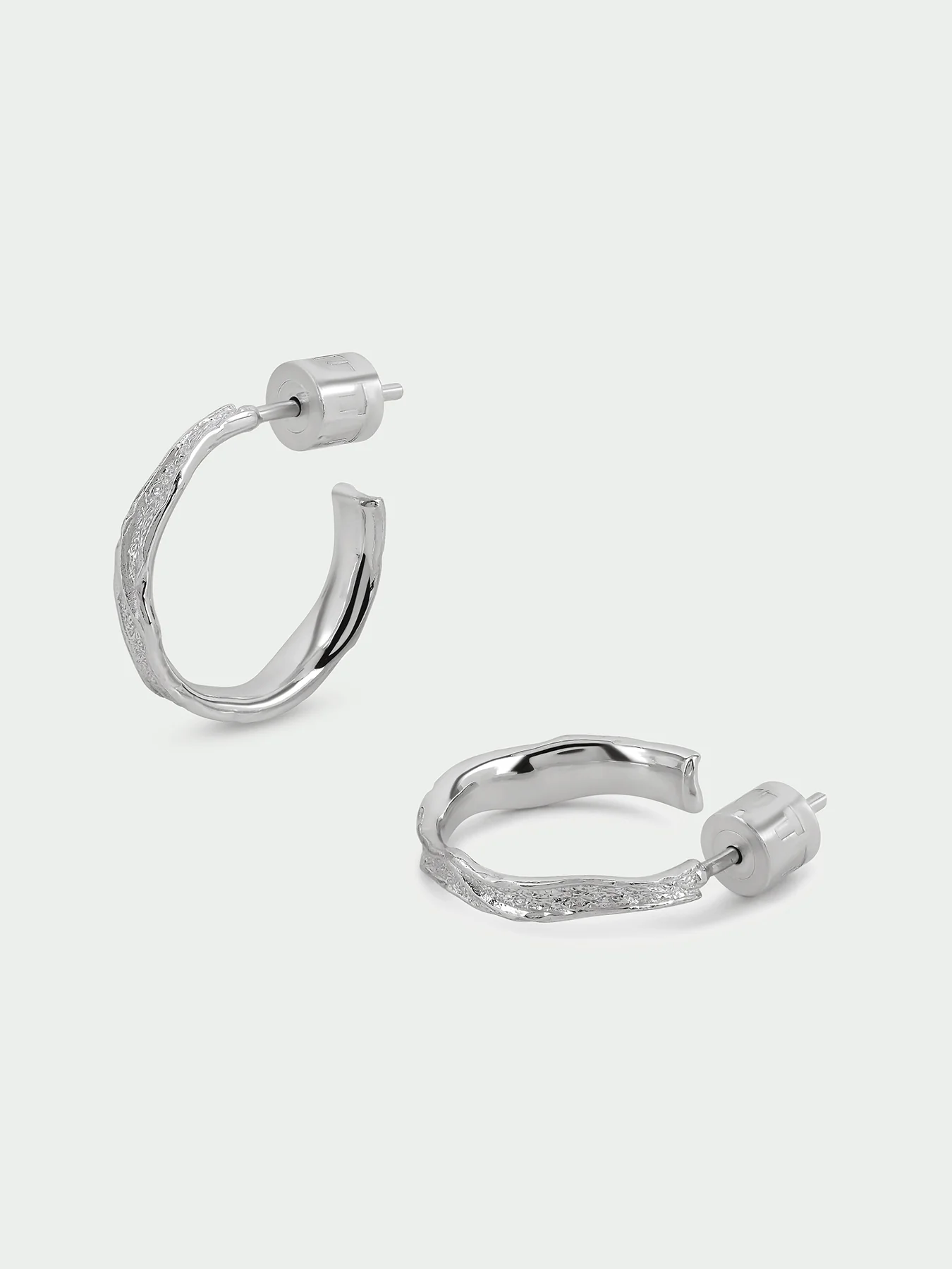 Branch Sterling Silver Plated Hoop Earrings - Image 4
