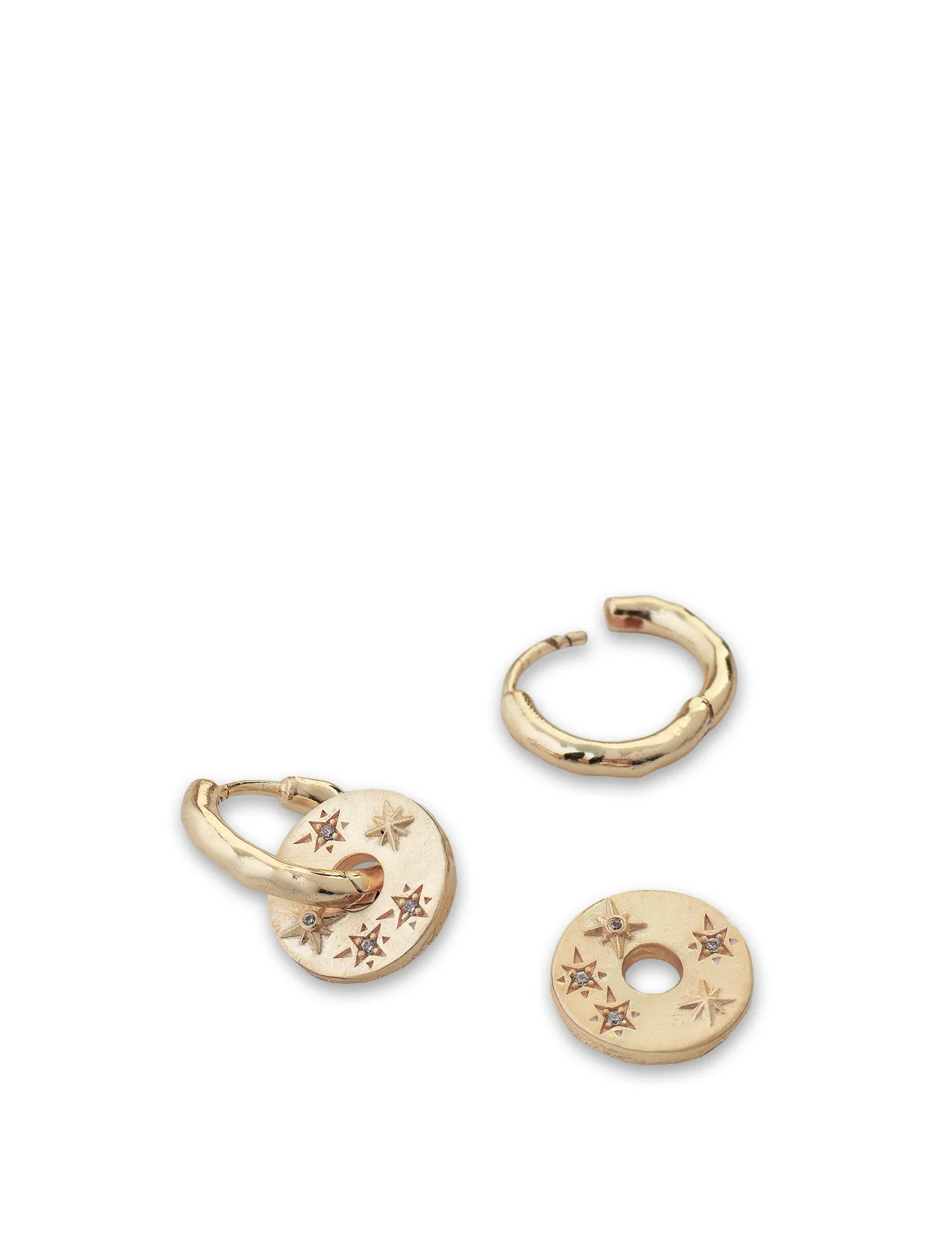 Celestial Drop Earrings Gold - Image 2