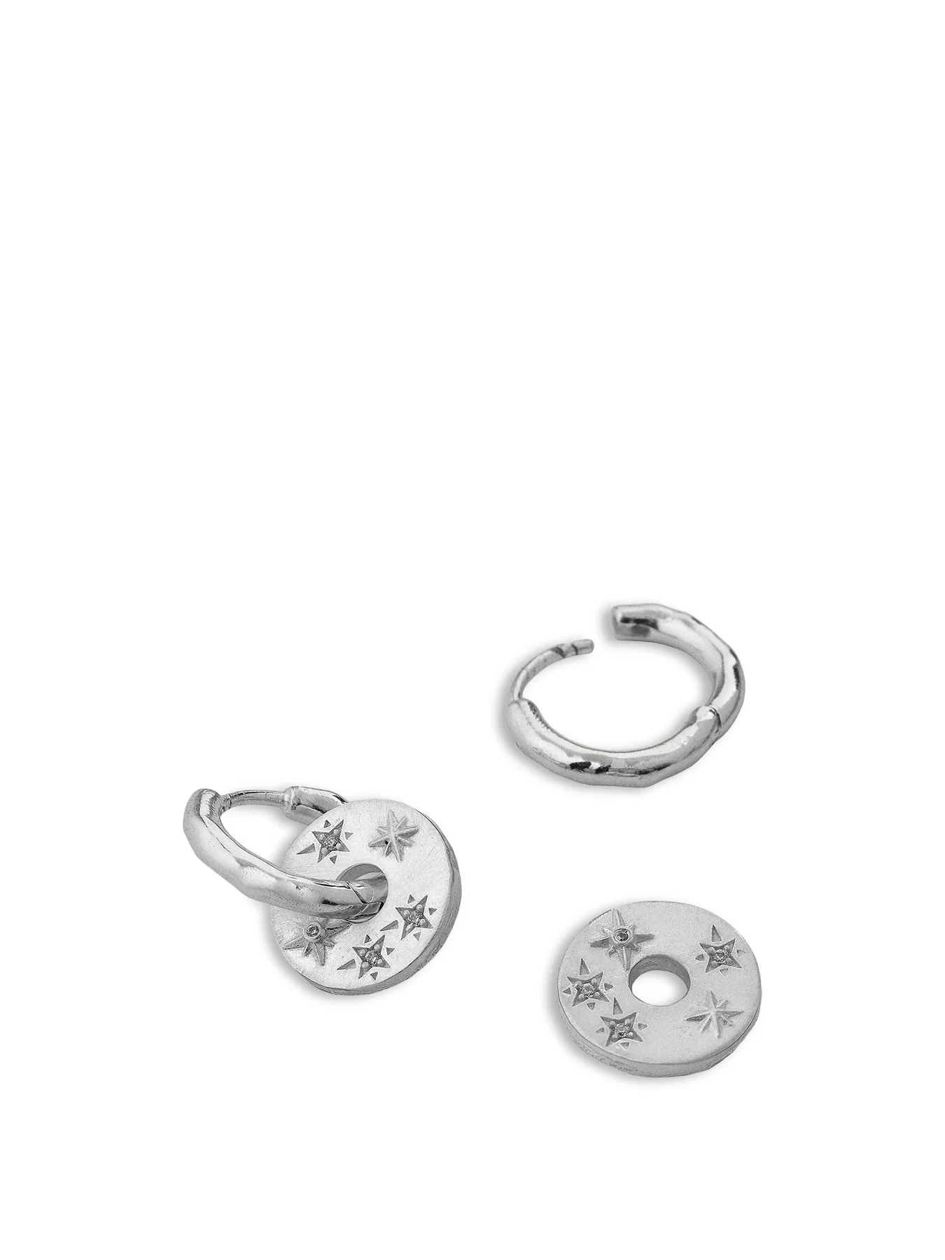 Celestial Earrings Silver - Image 3