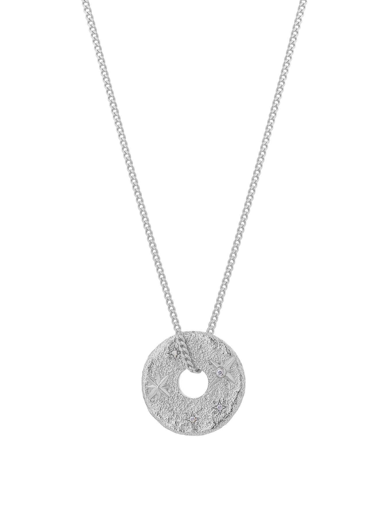Celestial Pendant Necklace Silver