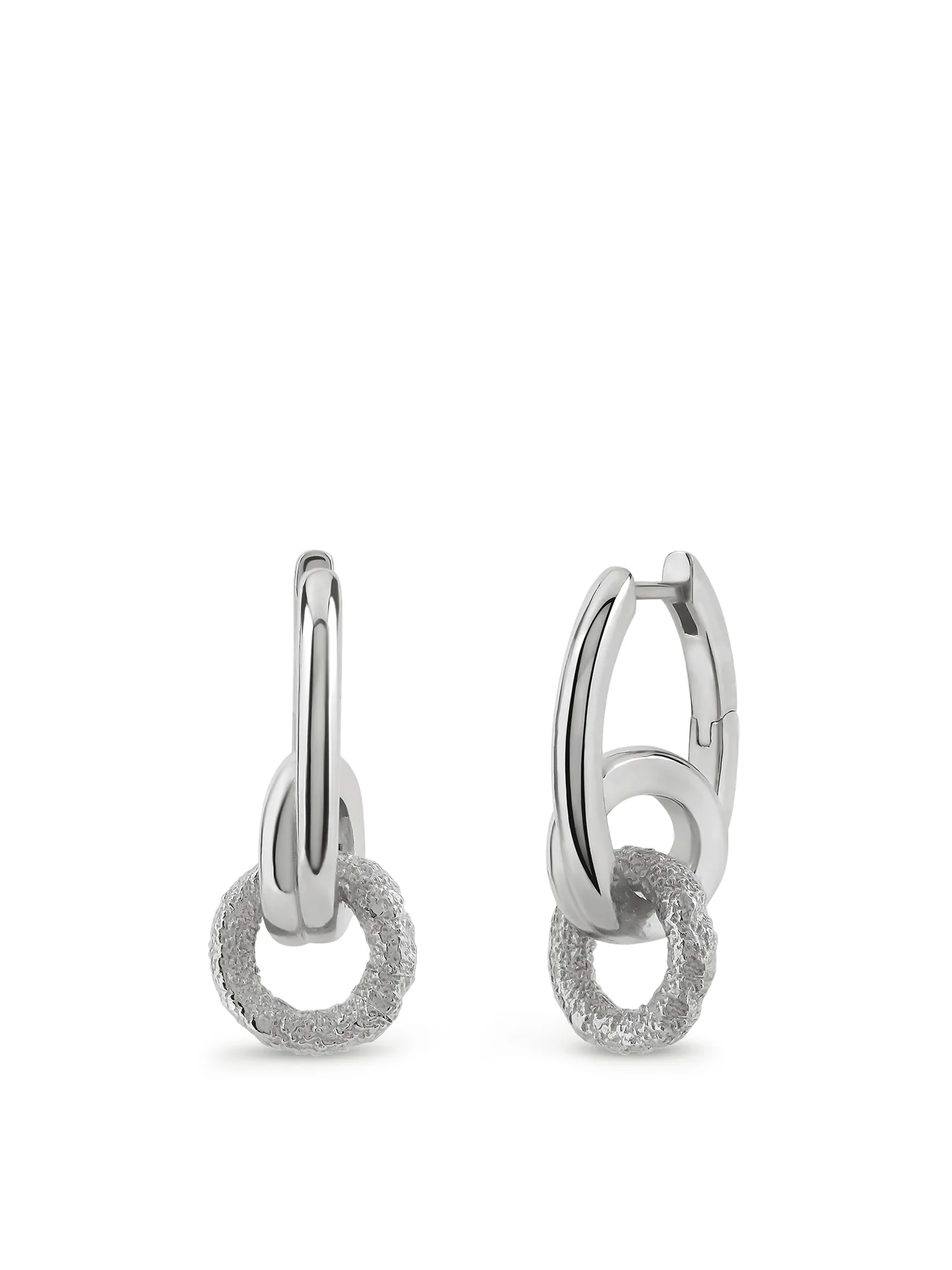 Connection Silver Plated Drop Earrings
