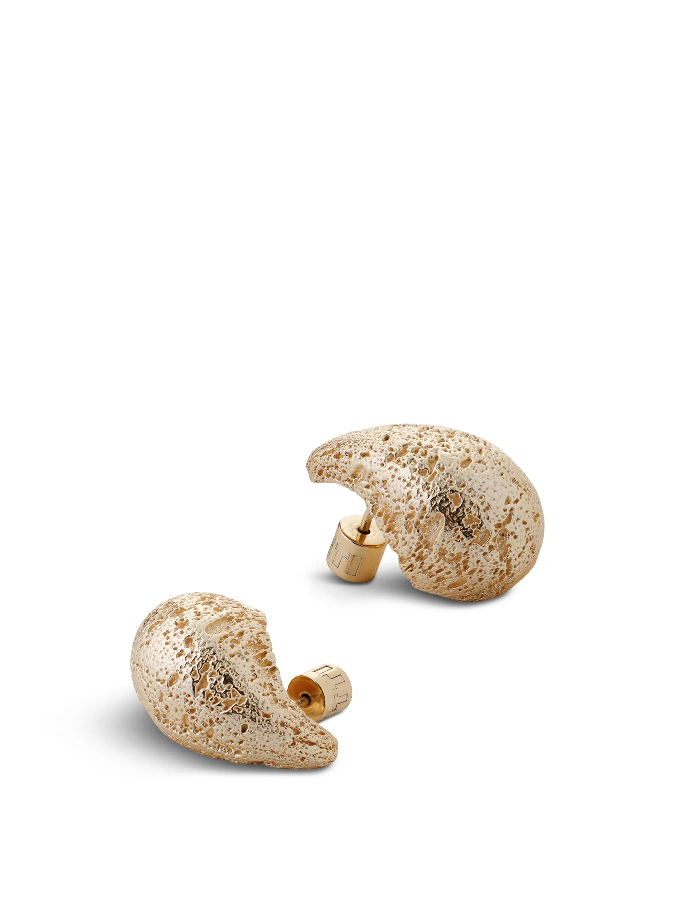 Dome Earrings Large Gold - Image 2