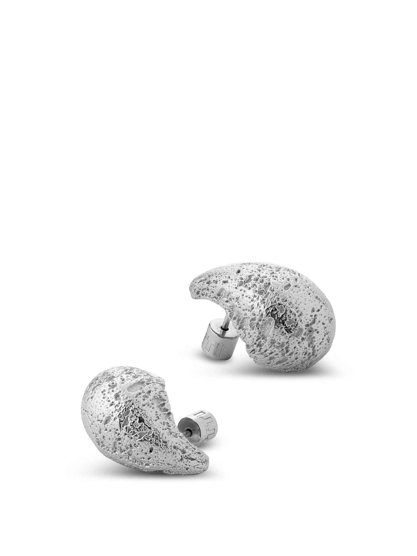Dome Earrings Silver - Image 3