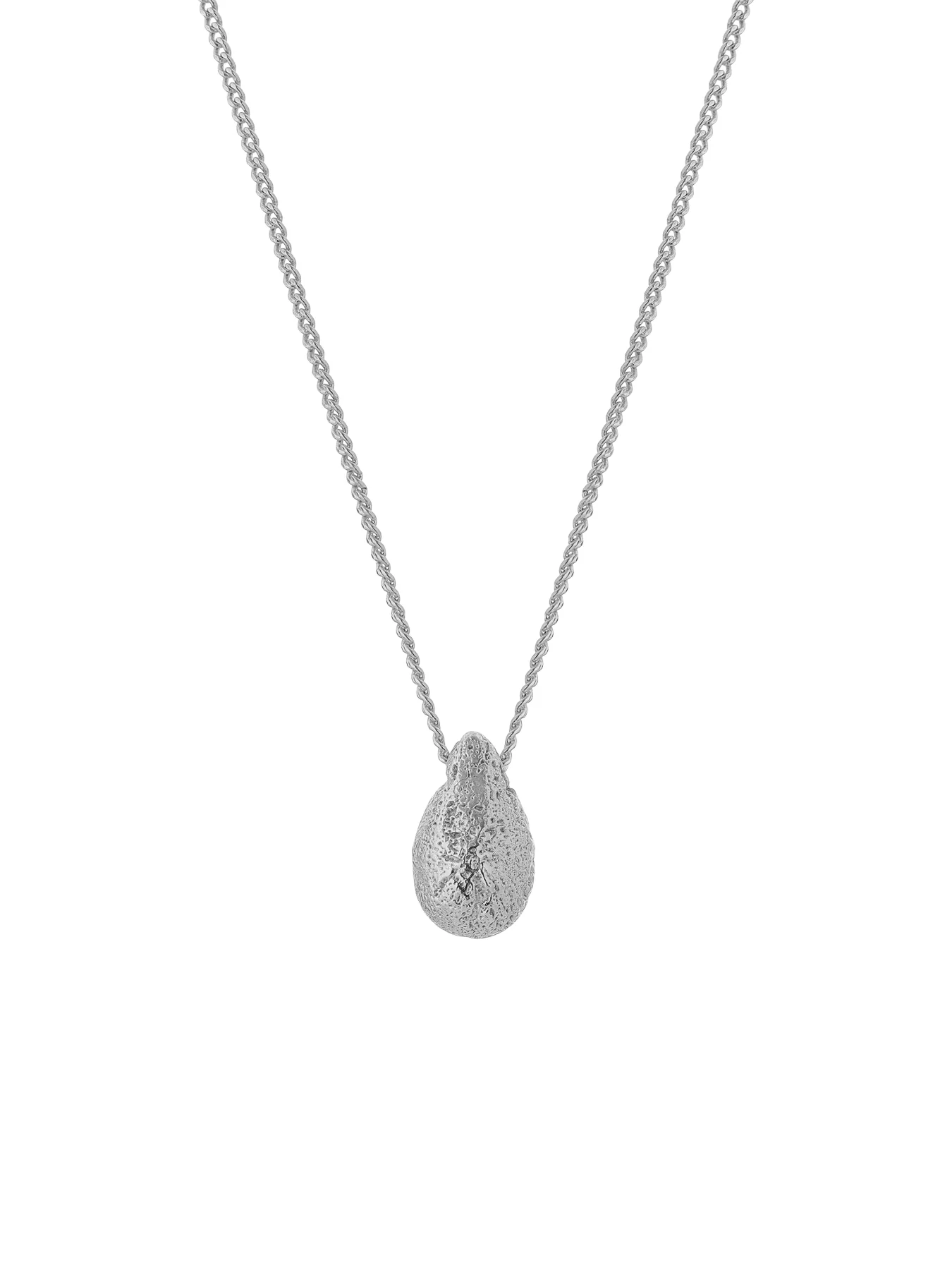 Dome Pendant Necklace Silver