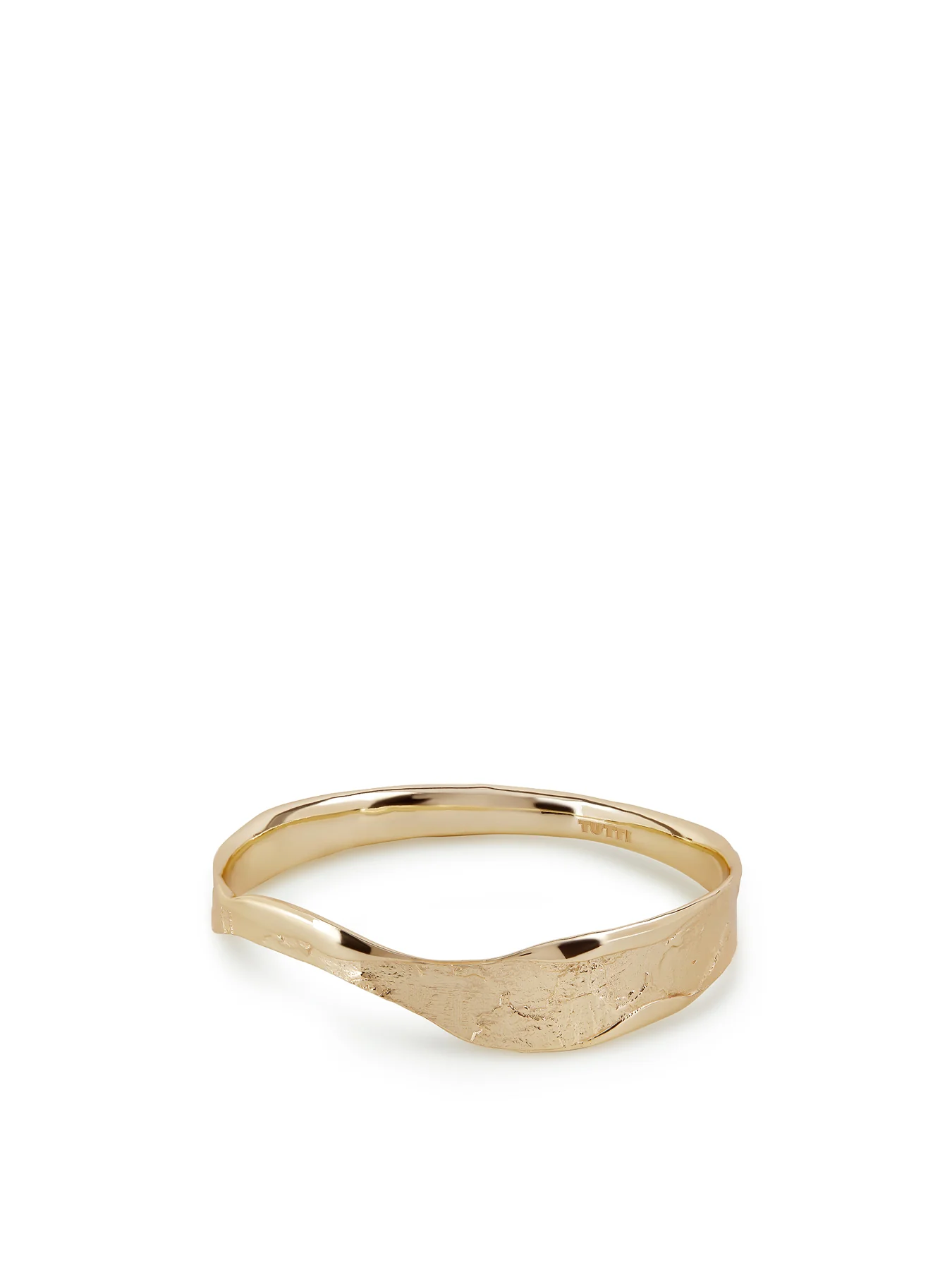 Edge Gold Plated Bangle