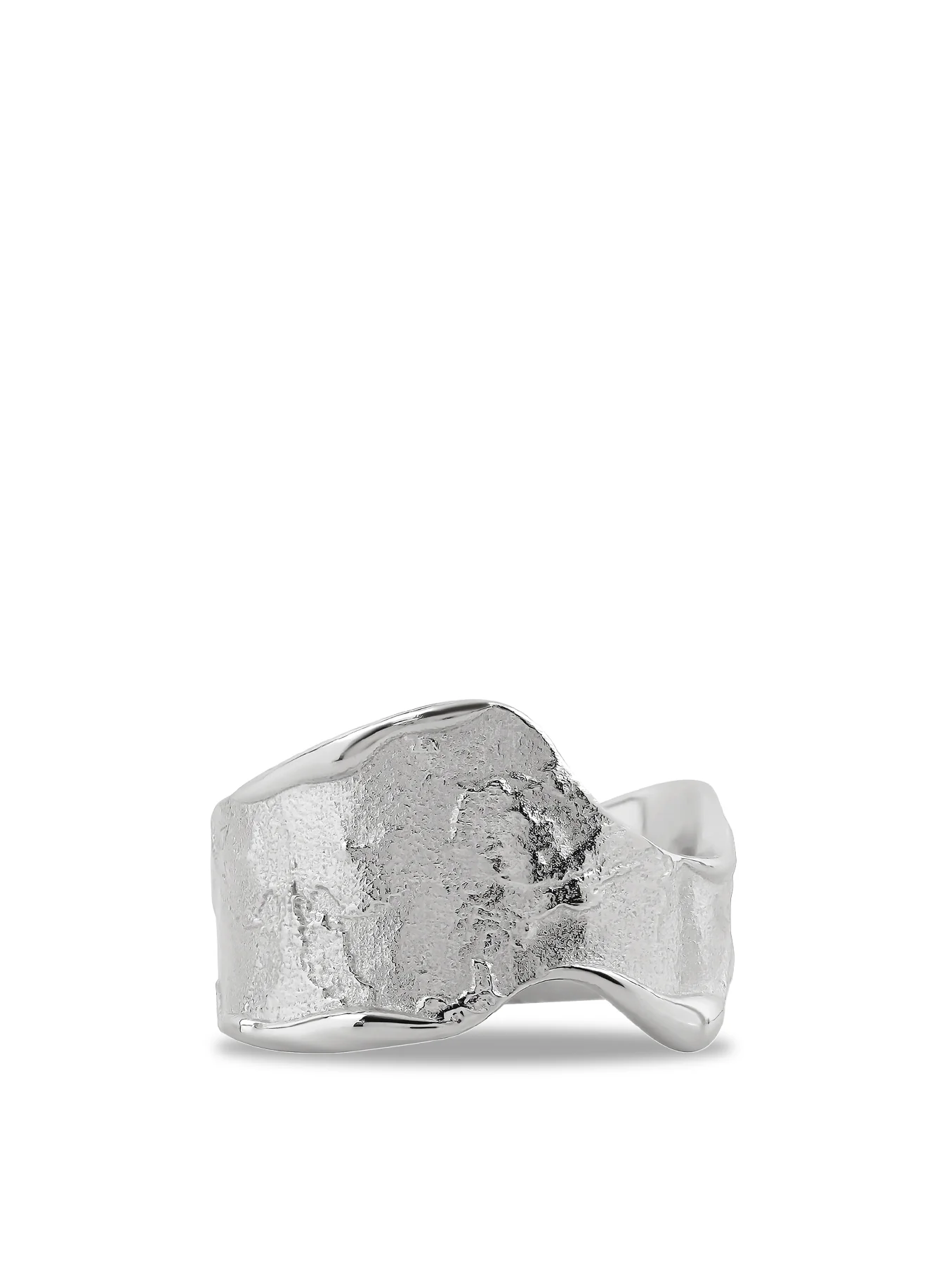 Edge Sterling Silver Plated Statement Ring