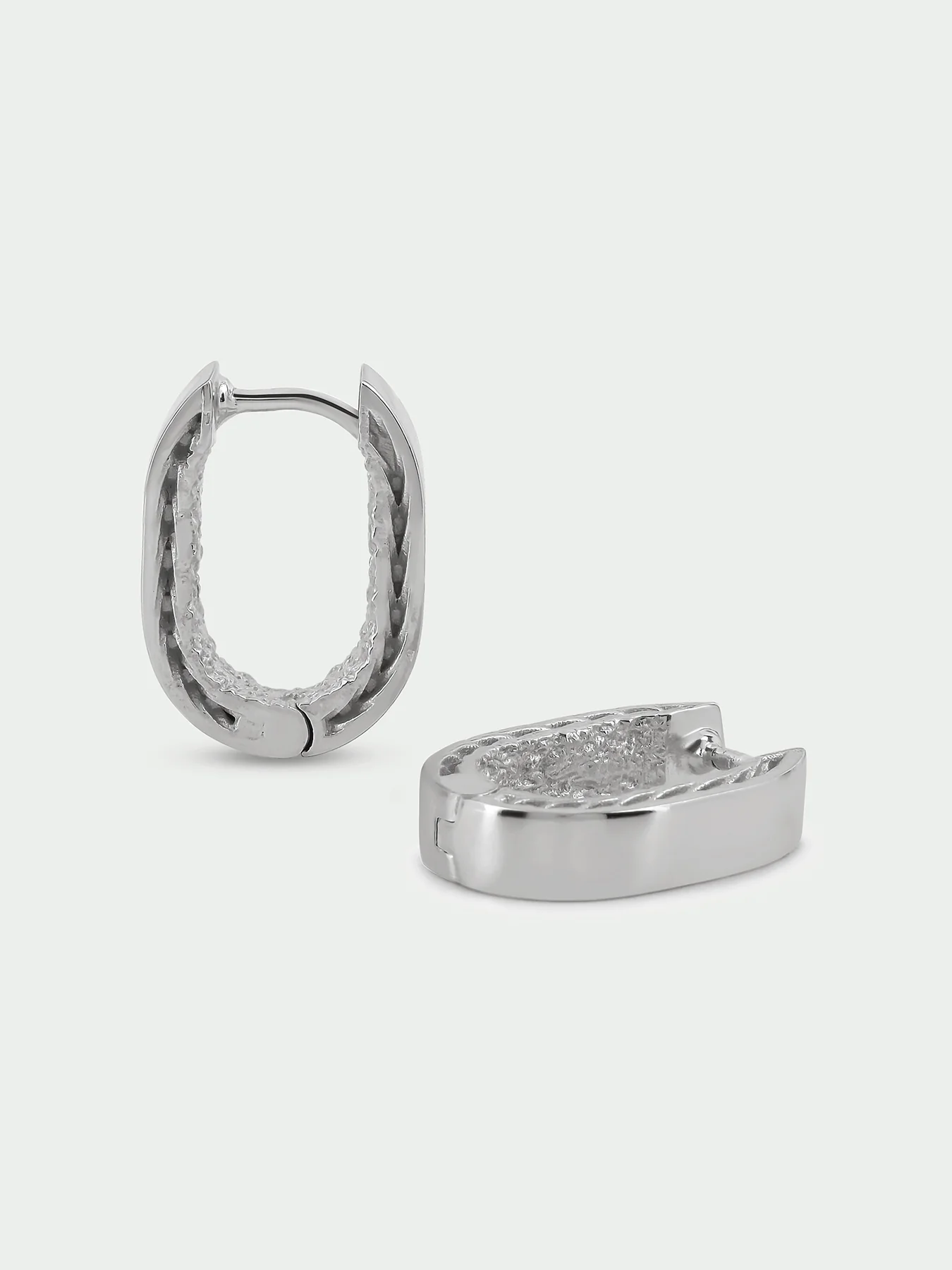 Join Sterling Silver Plated Hoop Earrings - Image 4