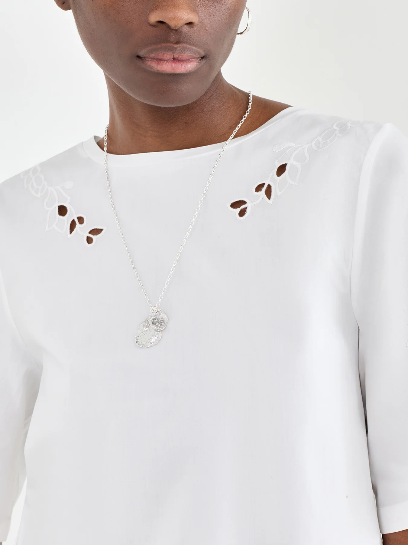 Light Sterling Silver Plated Pendant Necklace - Image 2