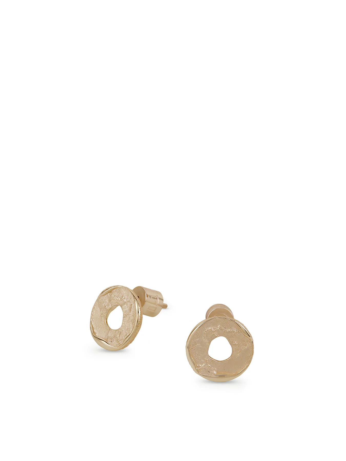 Natural Sterling Silver Plated Stud Earrings