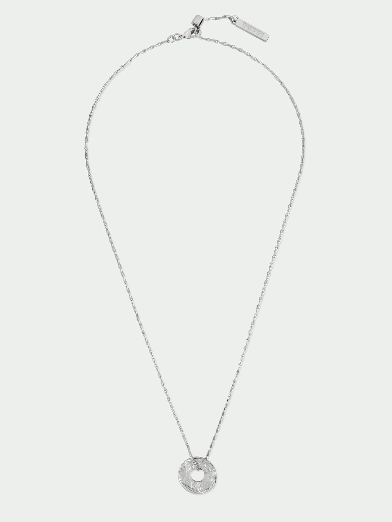 Natural Sterling Silver Plated Pendant Necklace - Image 3