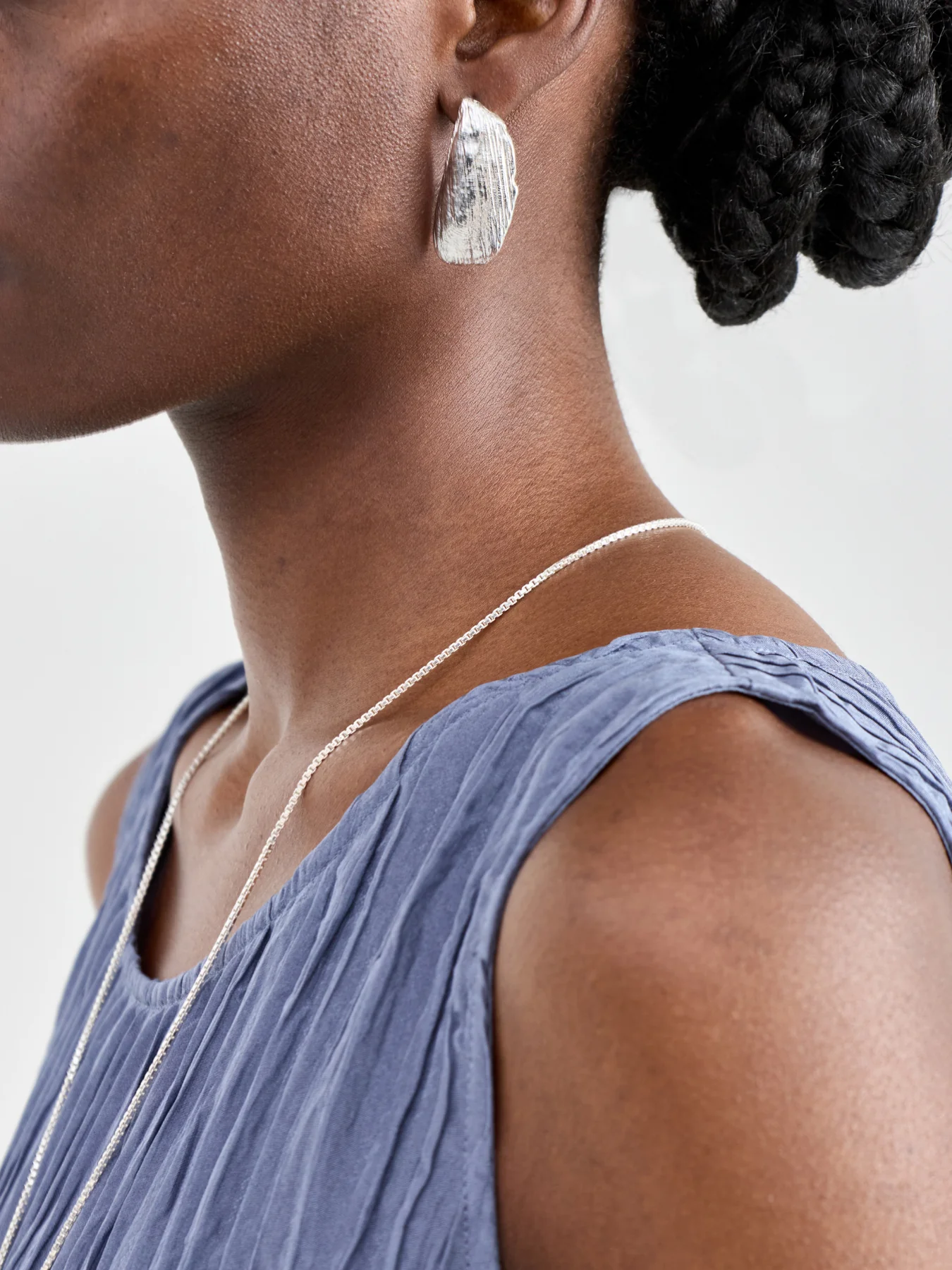 Ora Silver Plated Drop Earrings - Image 2