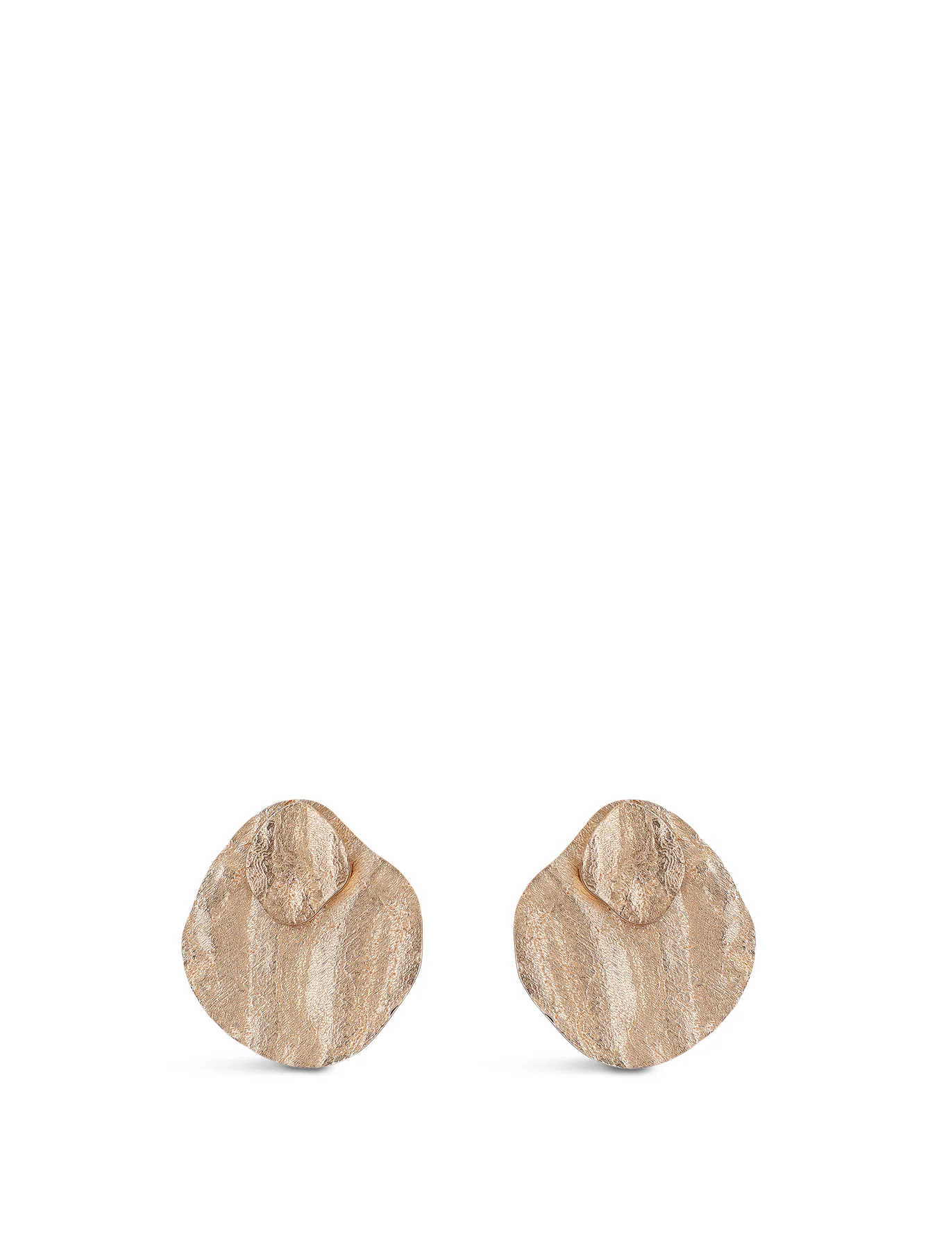 Riva Double Disc Earrings Gold
