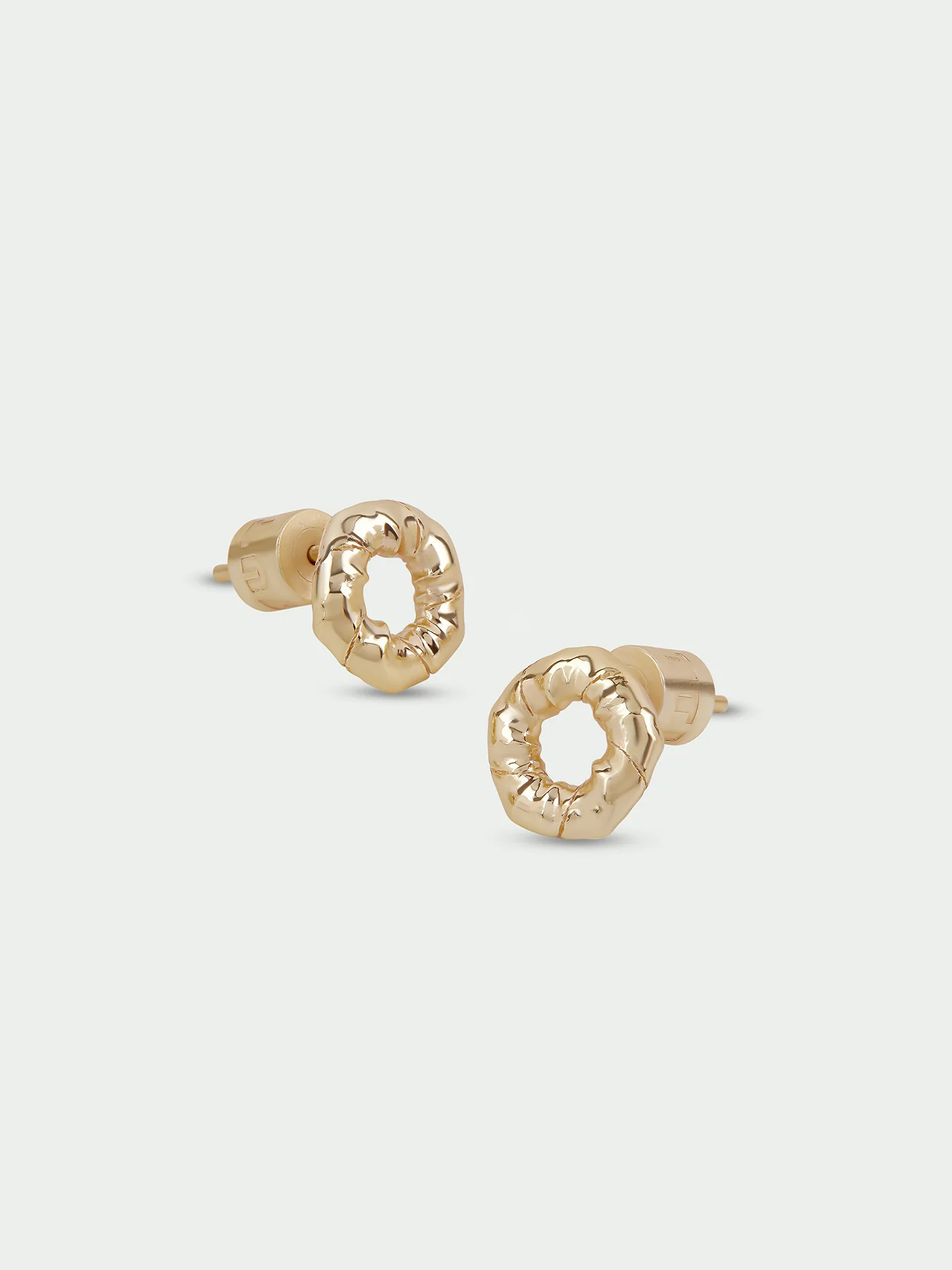 Silence Earrings Gold - Image 3