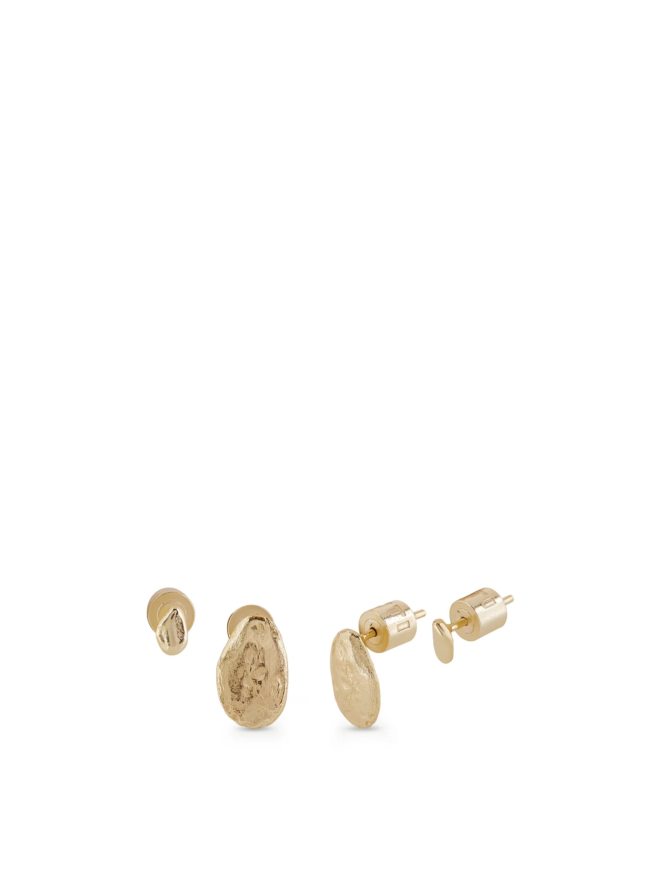 Stone Gold Plated Earring Set