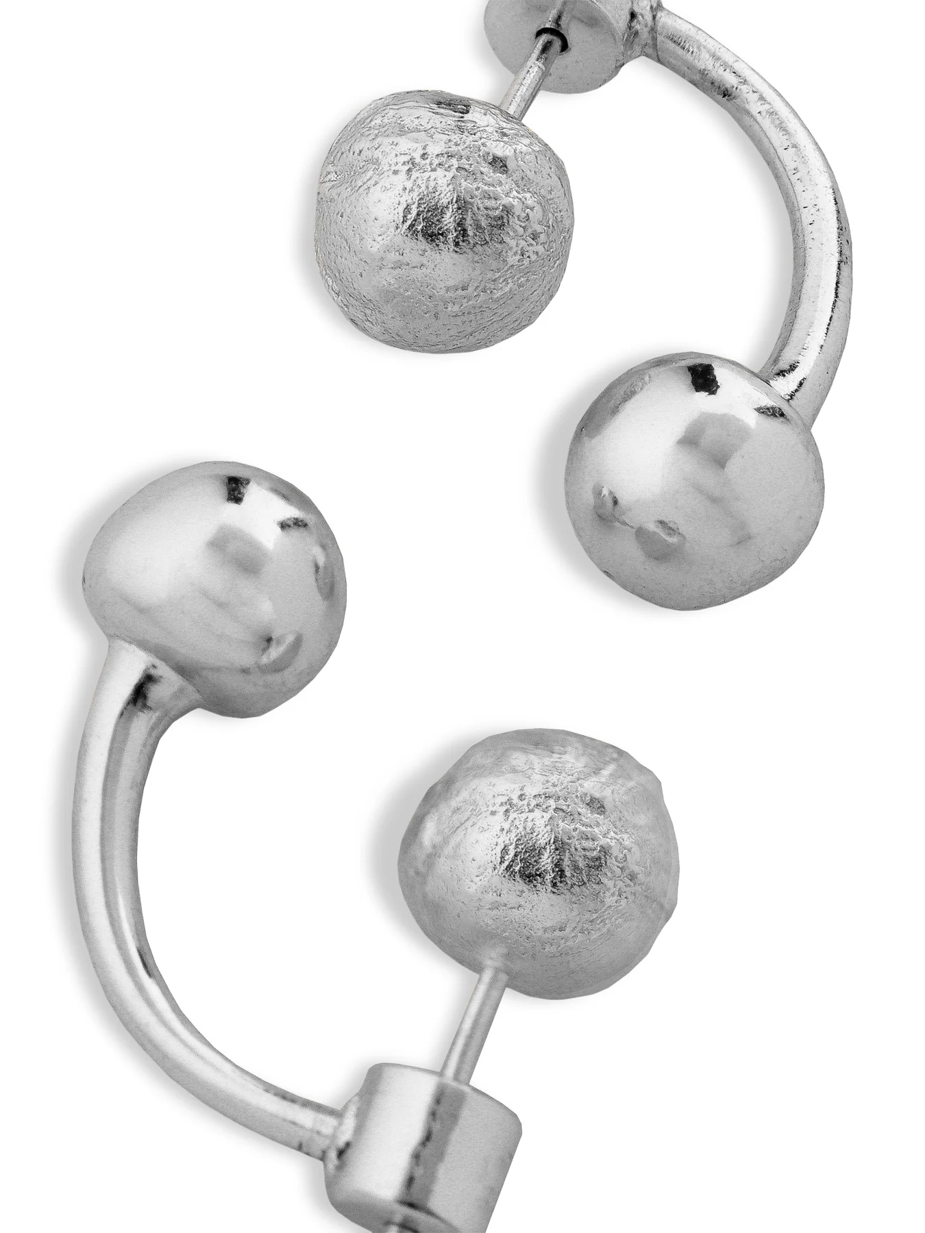 Tideform Drop Earrings Silver - Image 4