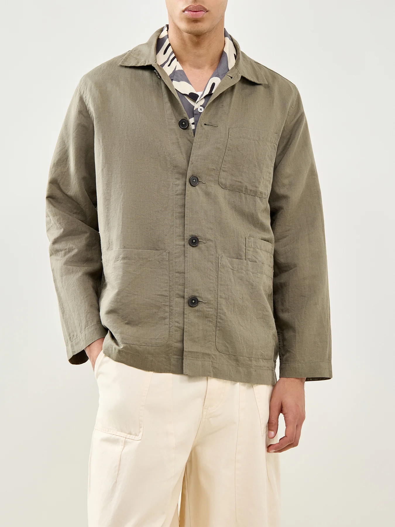 Bakers Overshirt Olive - Image 4