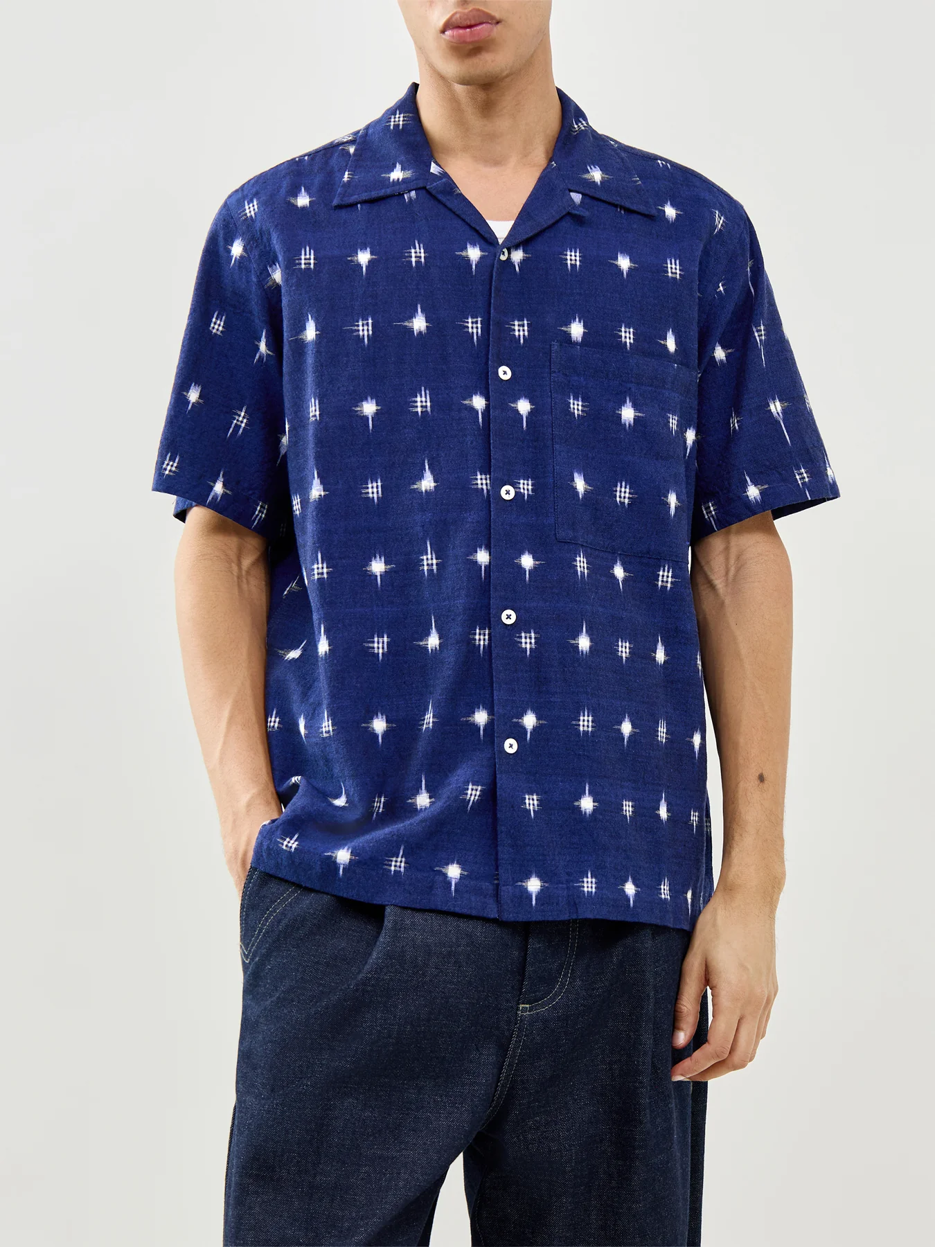 Camp Short Sleeve Shirt Indigo - Image 4