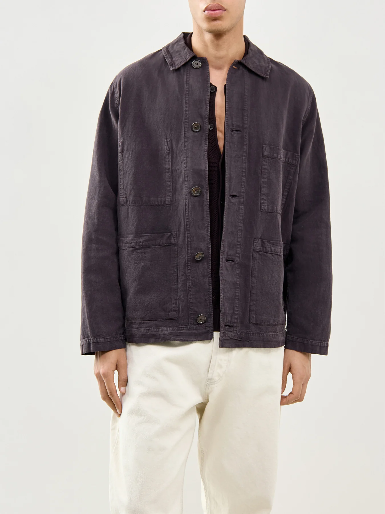 Coverall Shirt Jacket Brown - Image 4