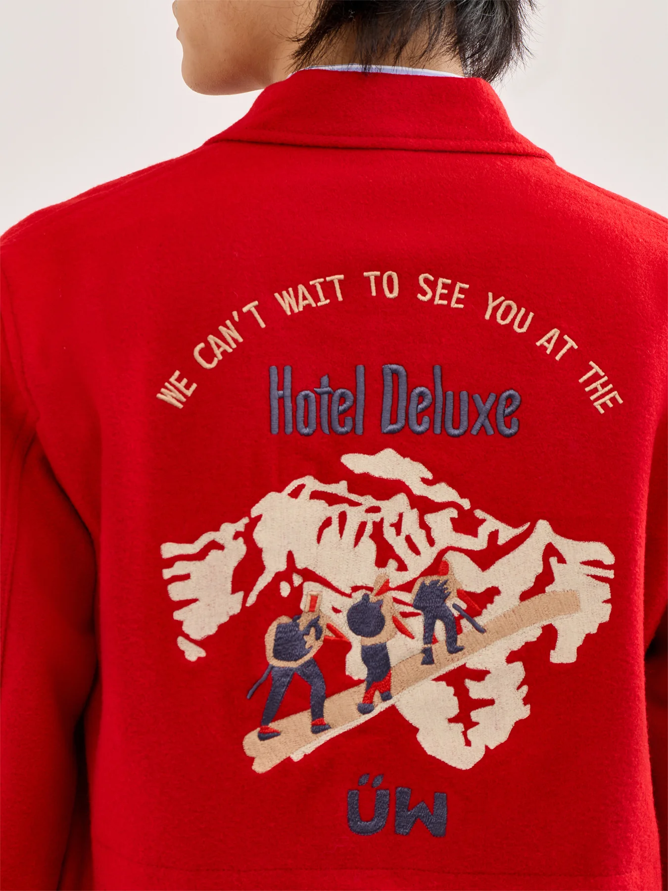 Military Fatigue Jacket Red - Image 3