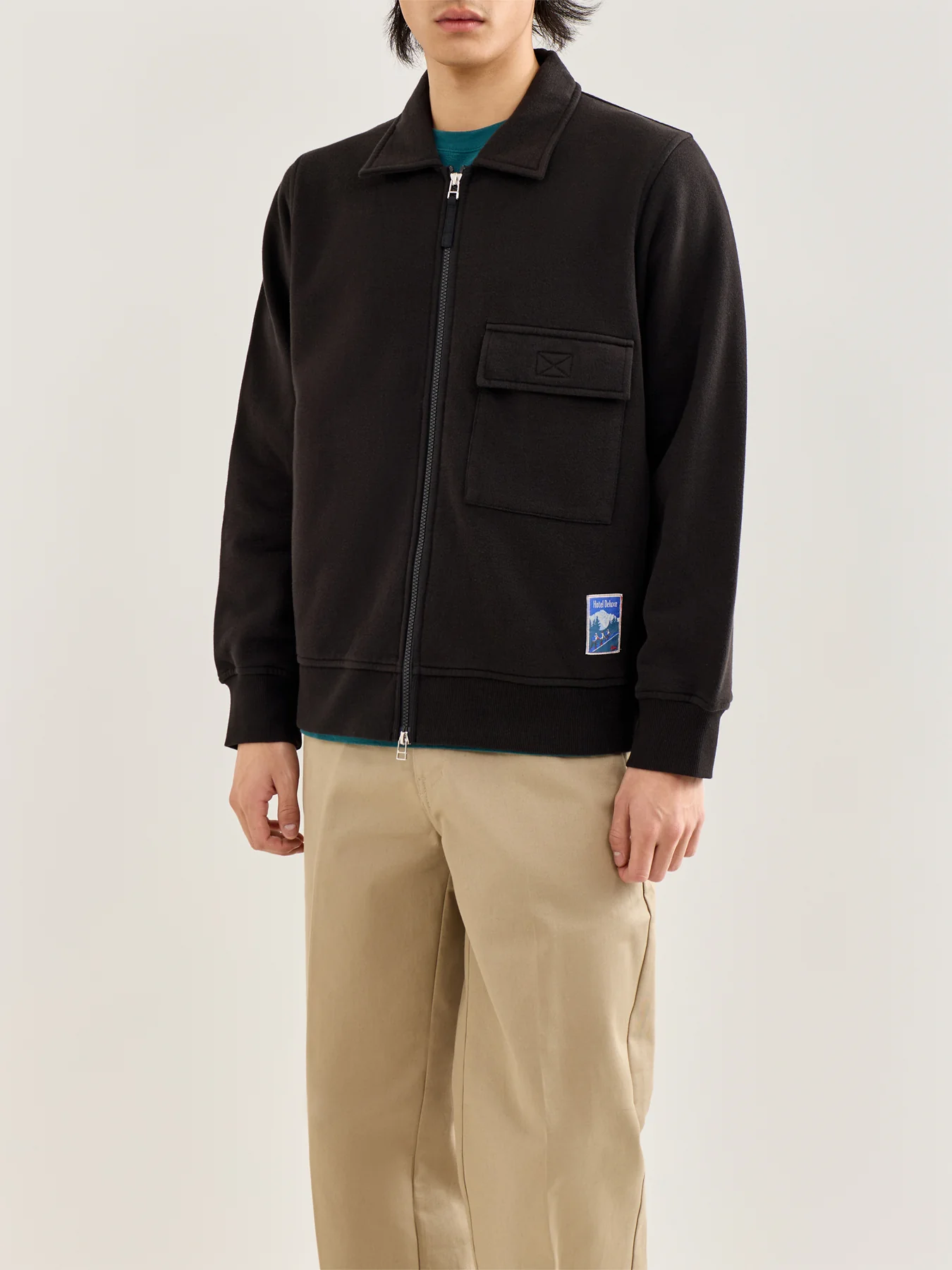 Tyler Sweat Jacket Black - Image 4