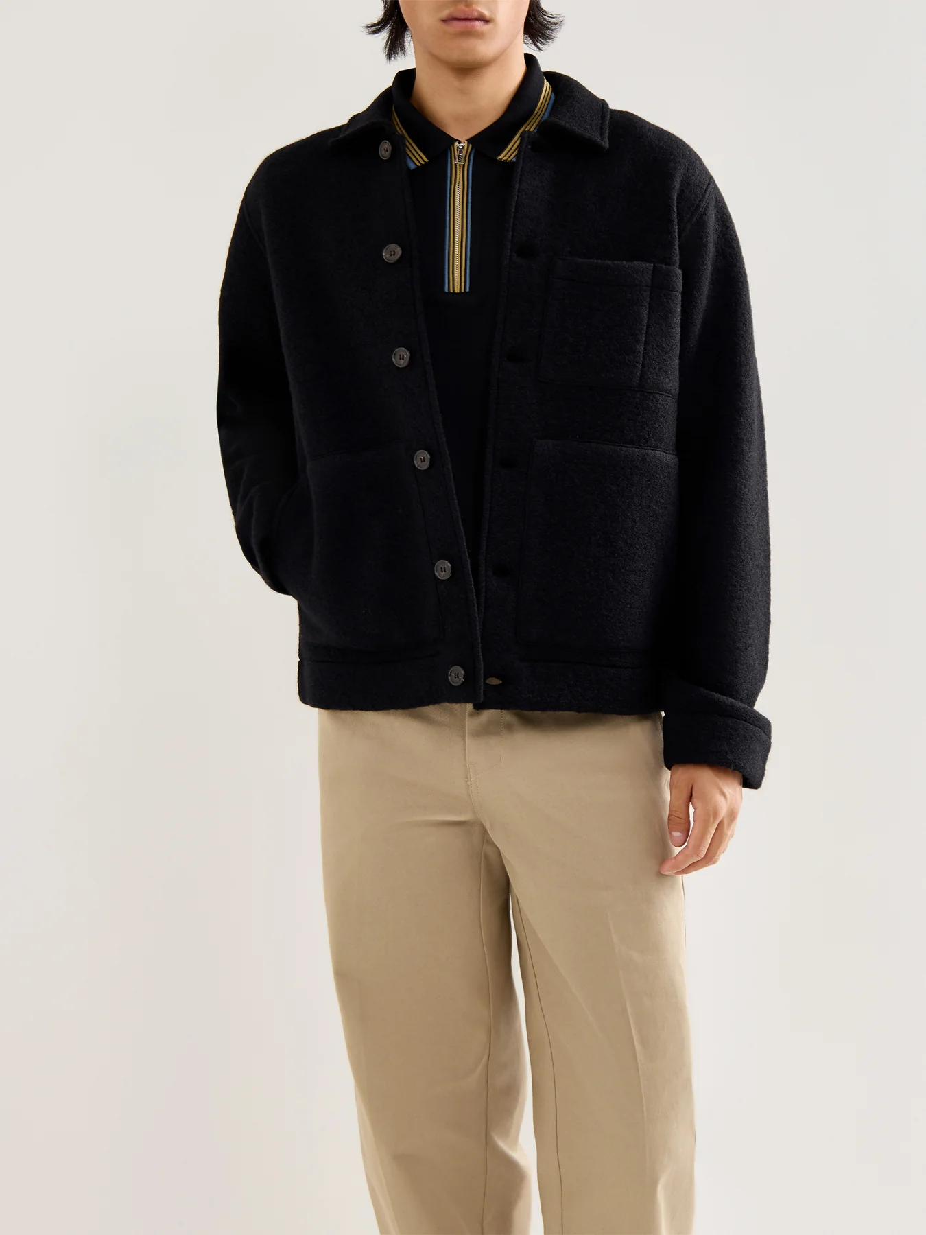 Uniform Wool Jacket Black - Image 4