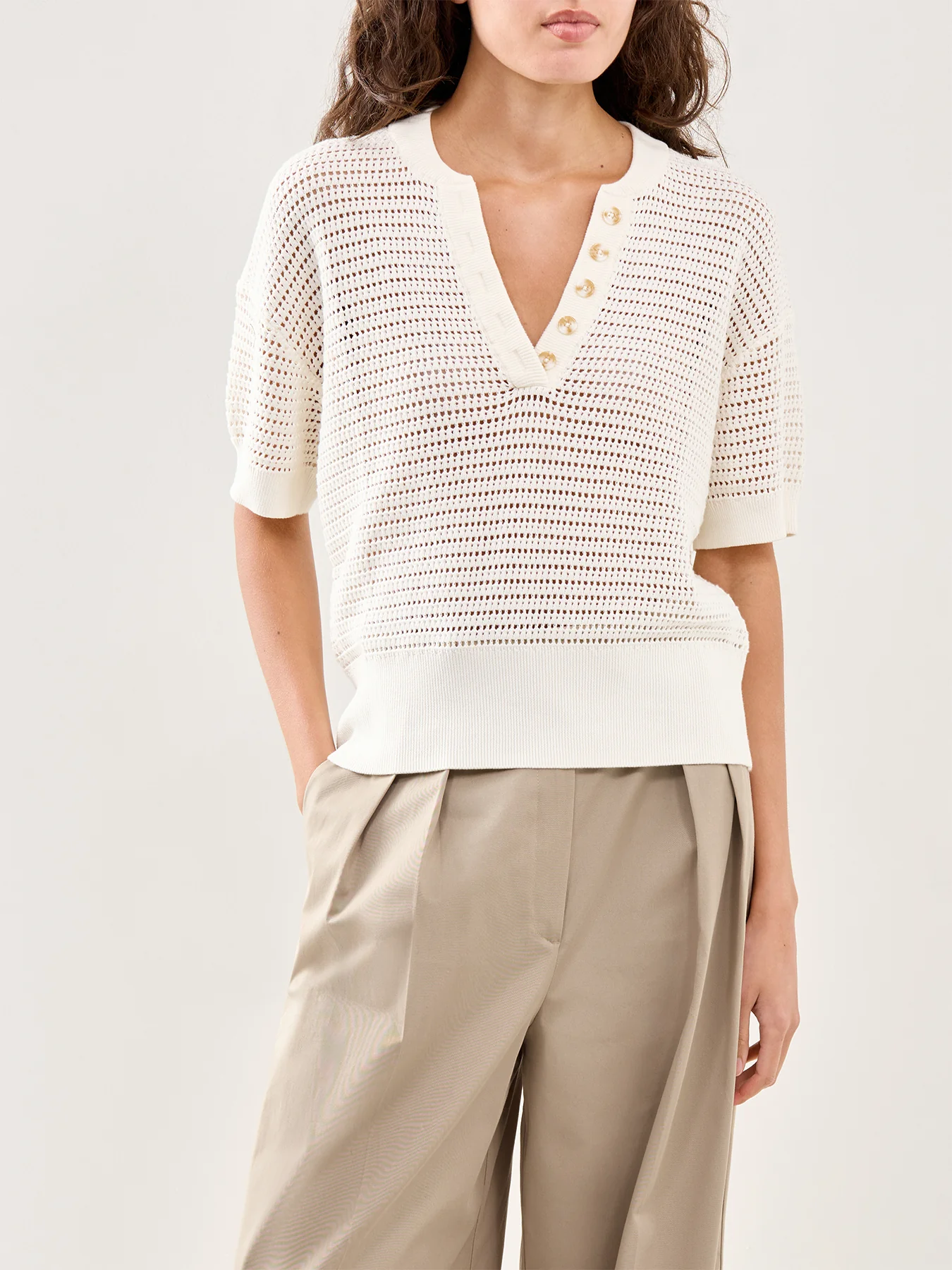 Callie Knit Top White - Image 4