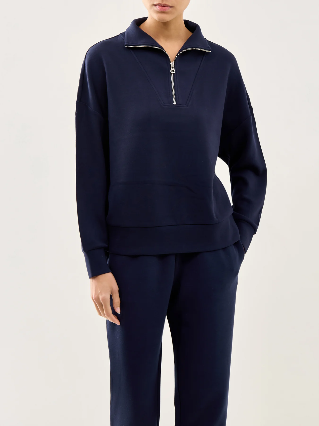 Hawley Half Zip Sweat Navy - Image 4