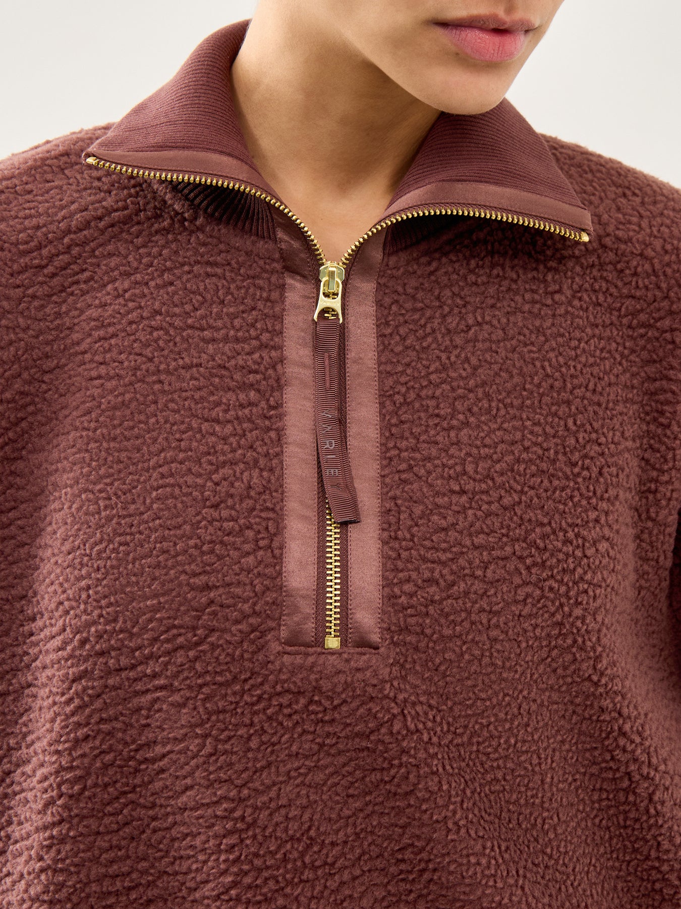 Roselle Half Zip Fleece Deep Mahogany - Image 3