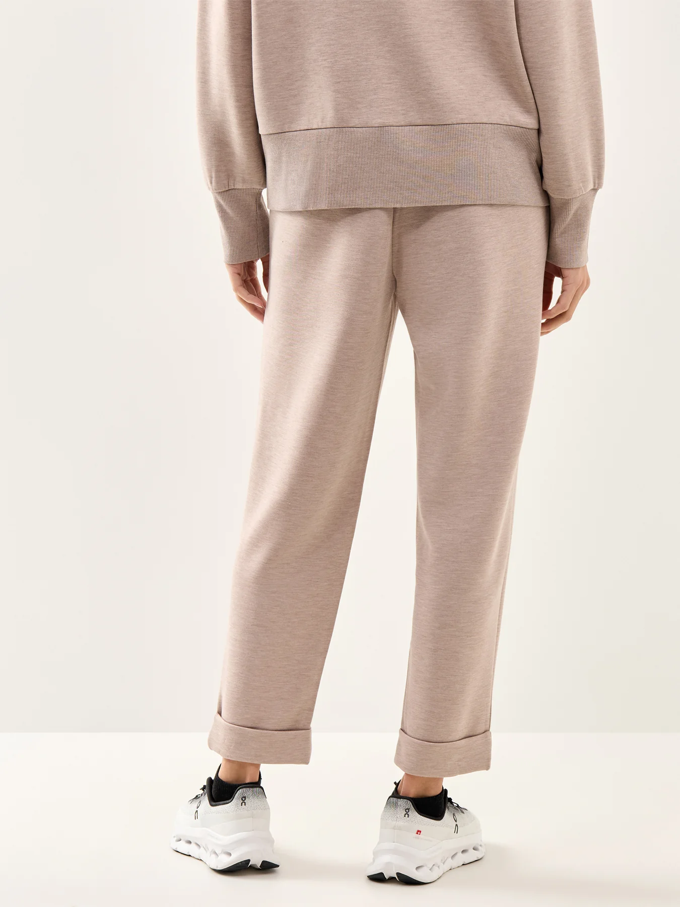 The Rolled Cuff Pant 25 Taupe Marl - Image 5