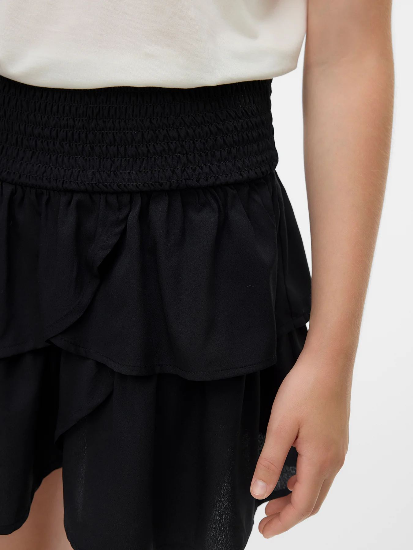 Kids’ Smock Layer Jersey Skirt Black - Image 2