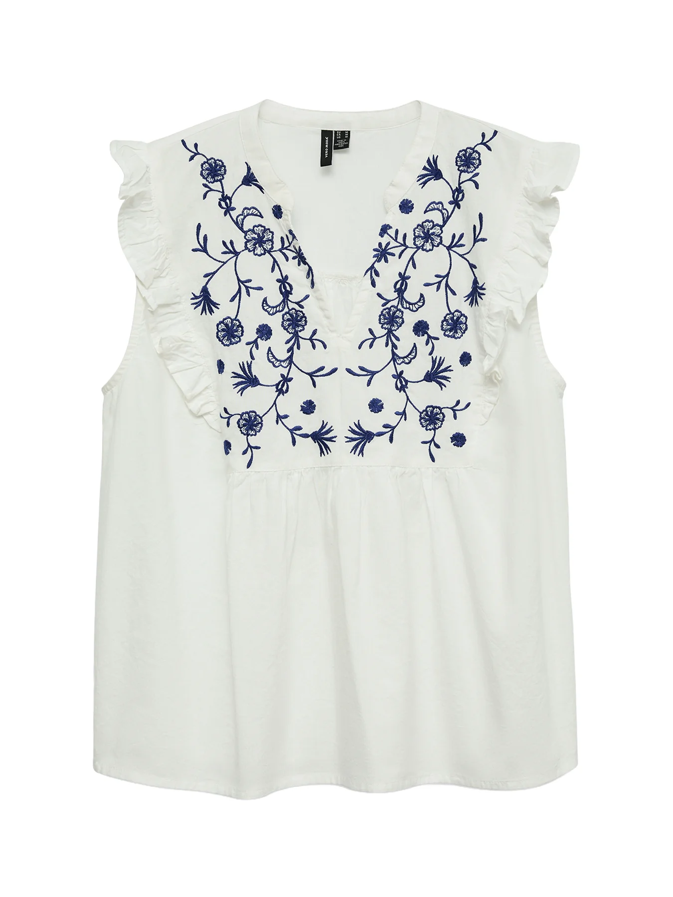 Embroidered Top White