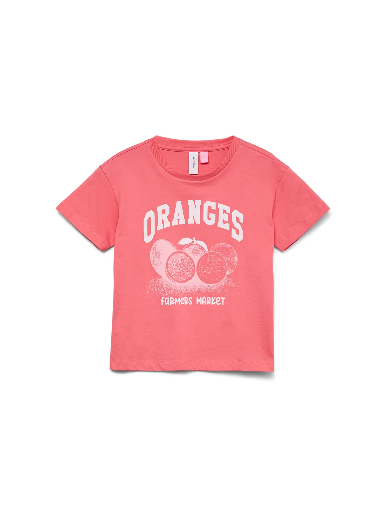 Kids’ Cat Print Short Sleeve T-Shirt Pink