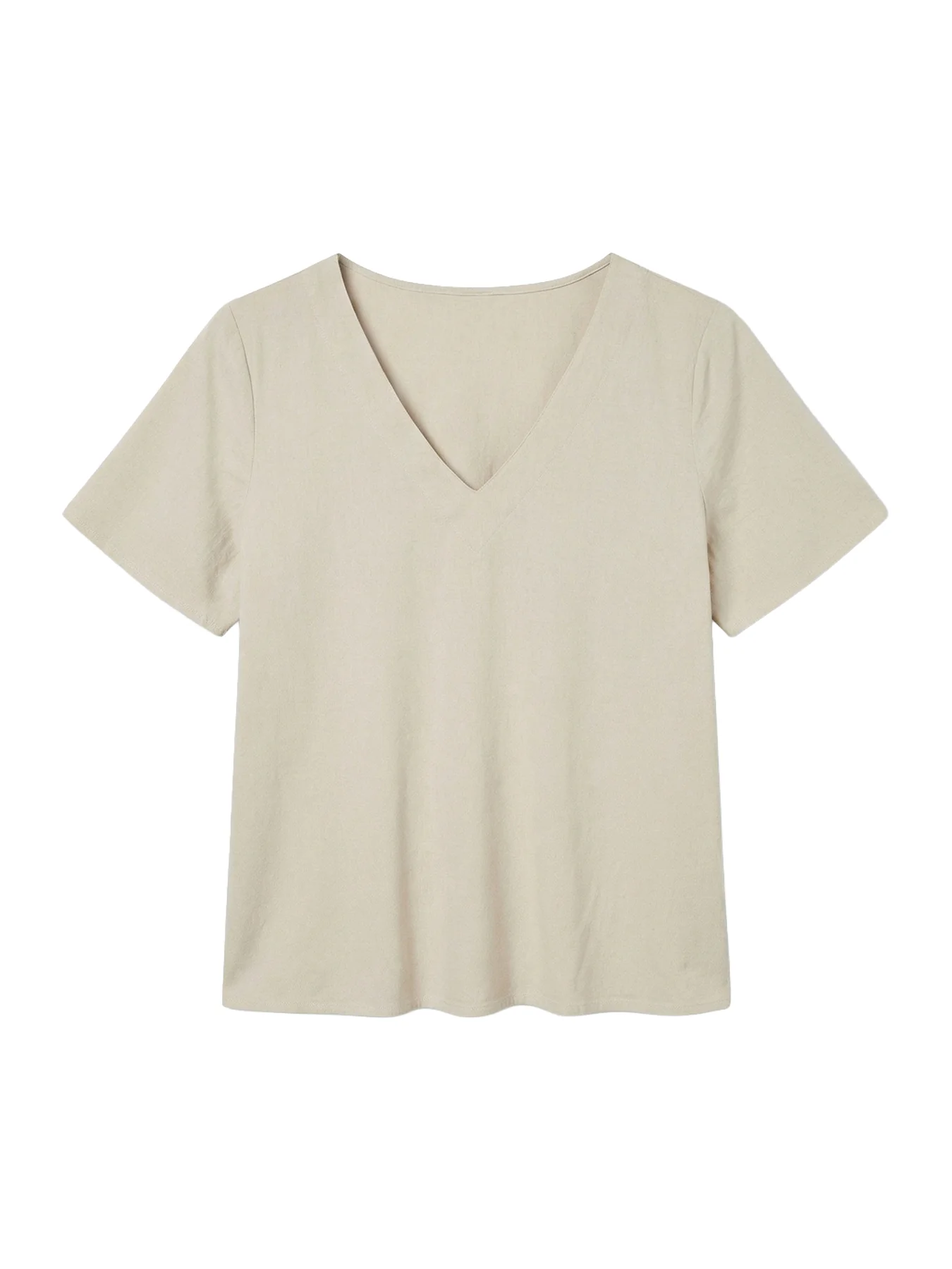 V-Neck T-Shirt Beige