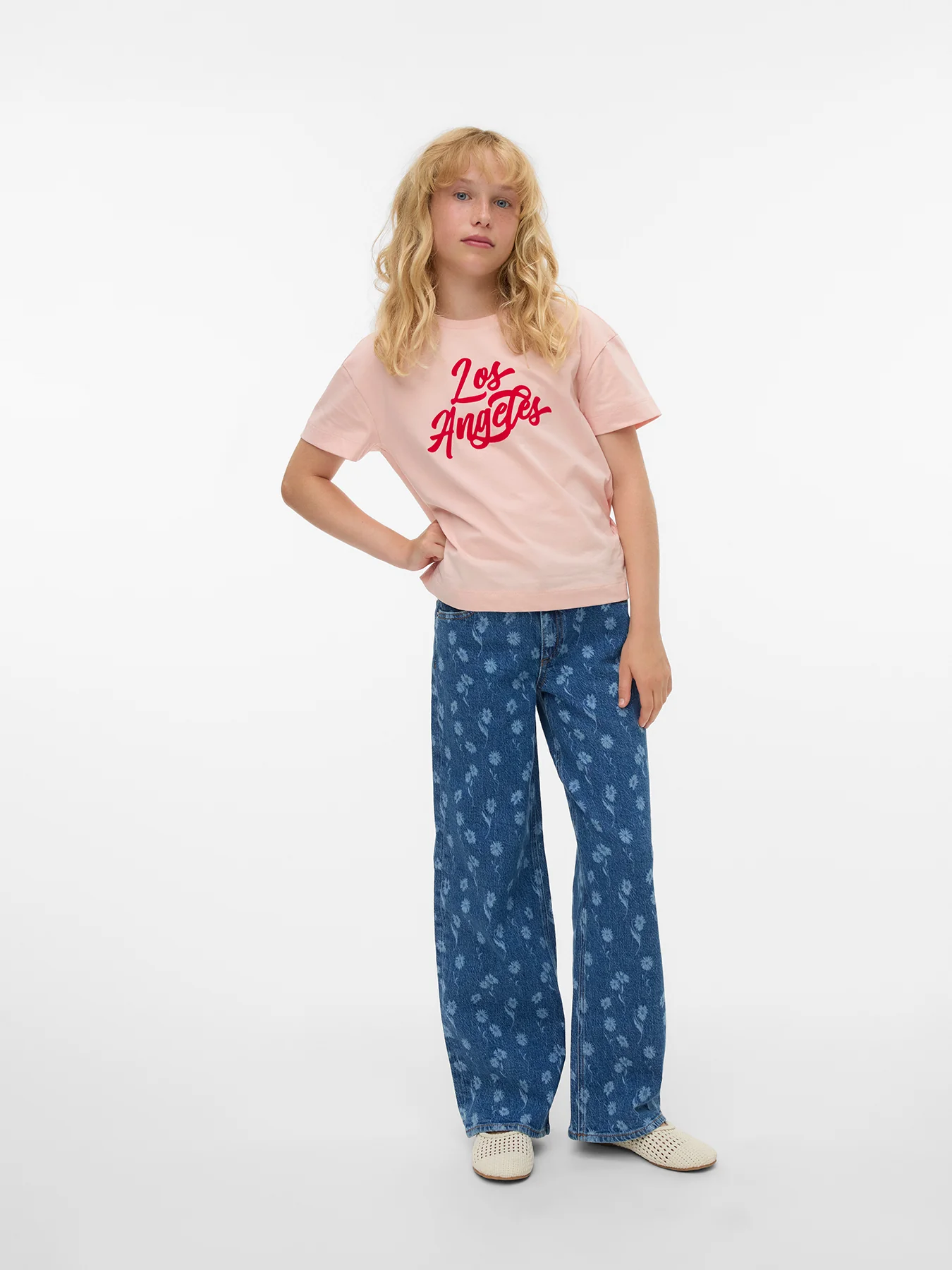 Kids' Los Angeles T-Shirt Pink - Image 2