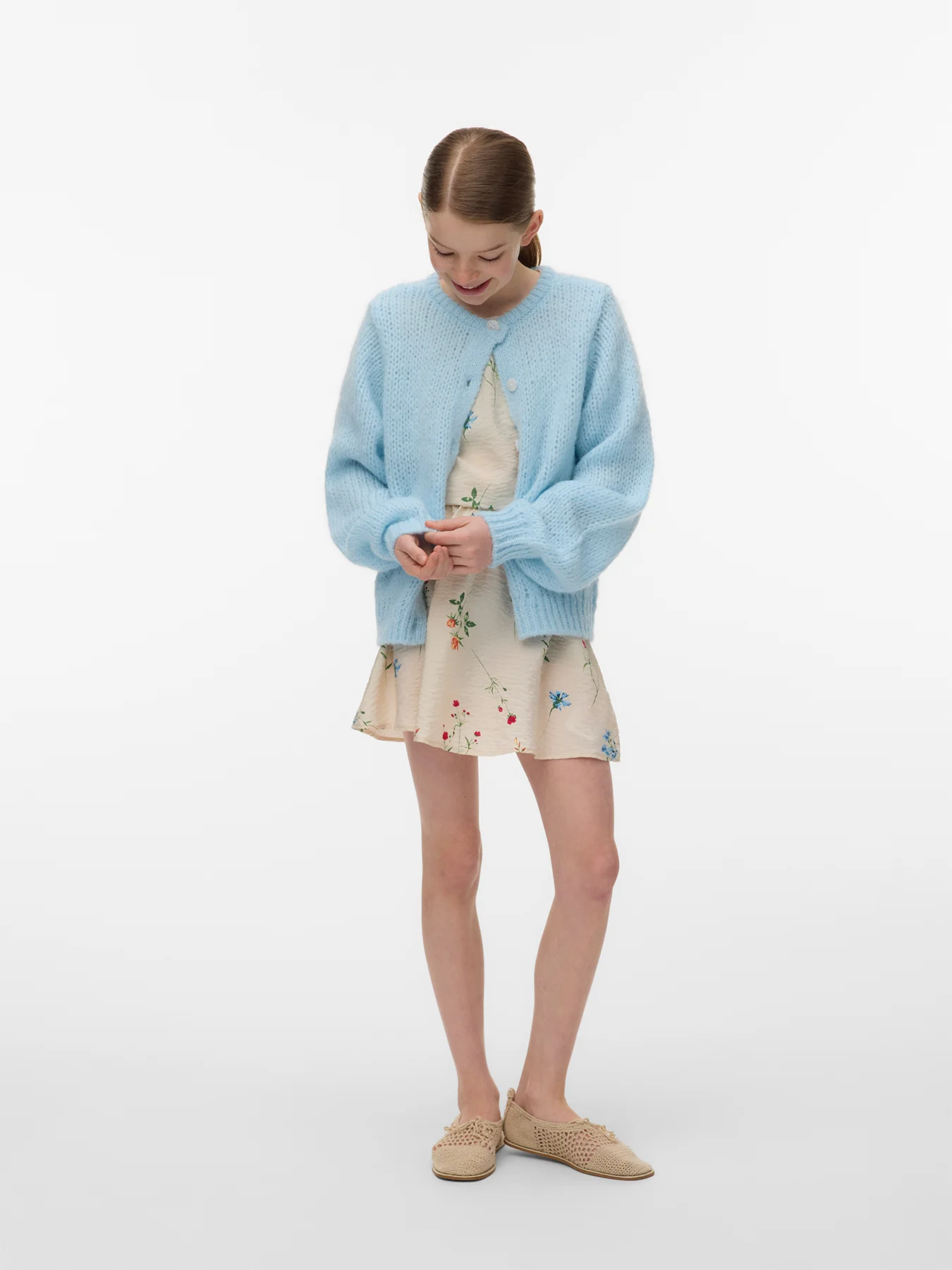 Kids’ Knit Cardigan Blue - Image 2