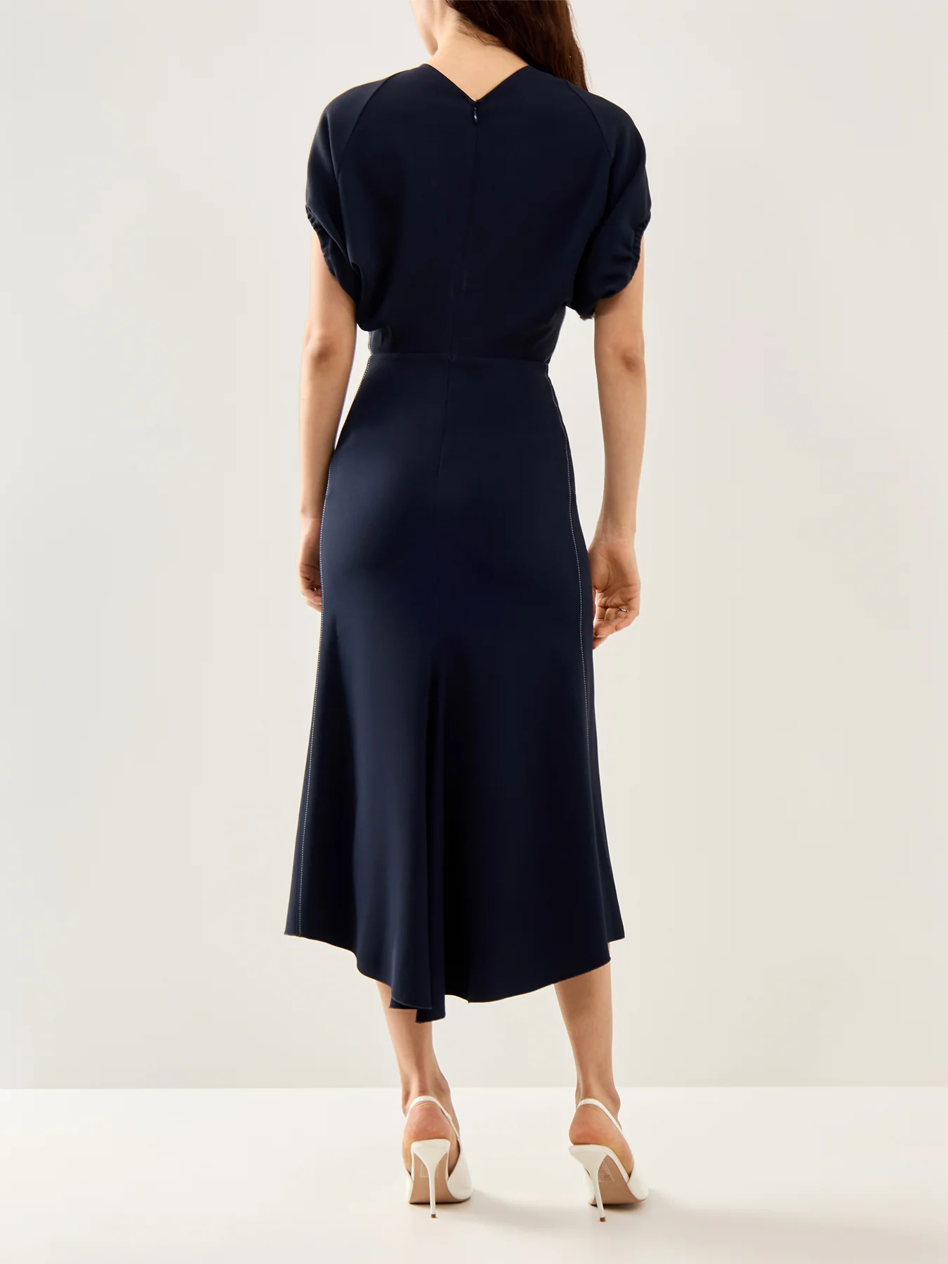 Blouson Detail Midi Dress - Image 5