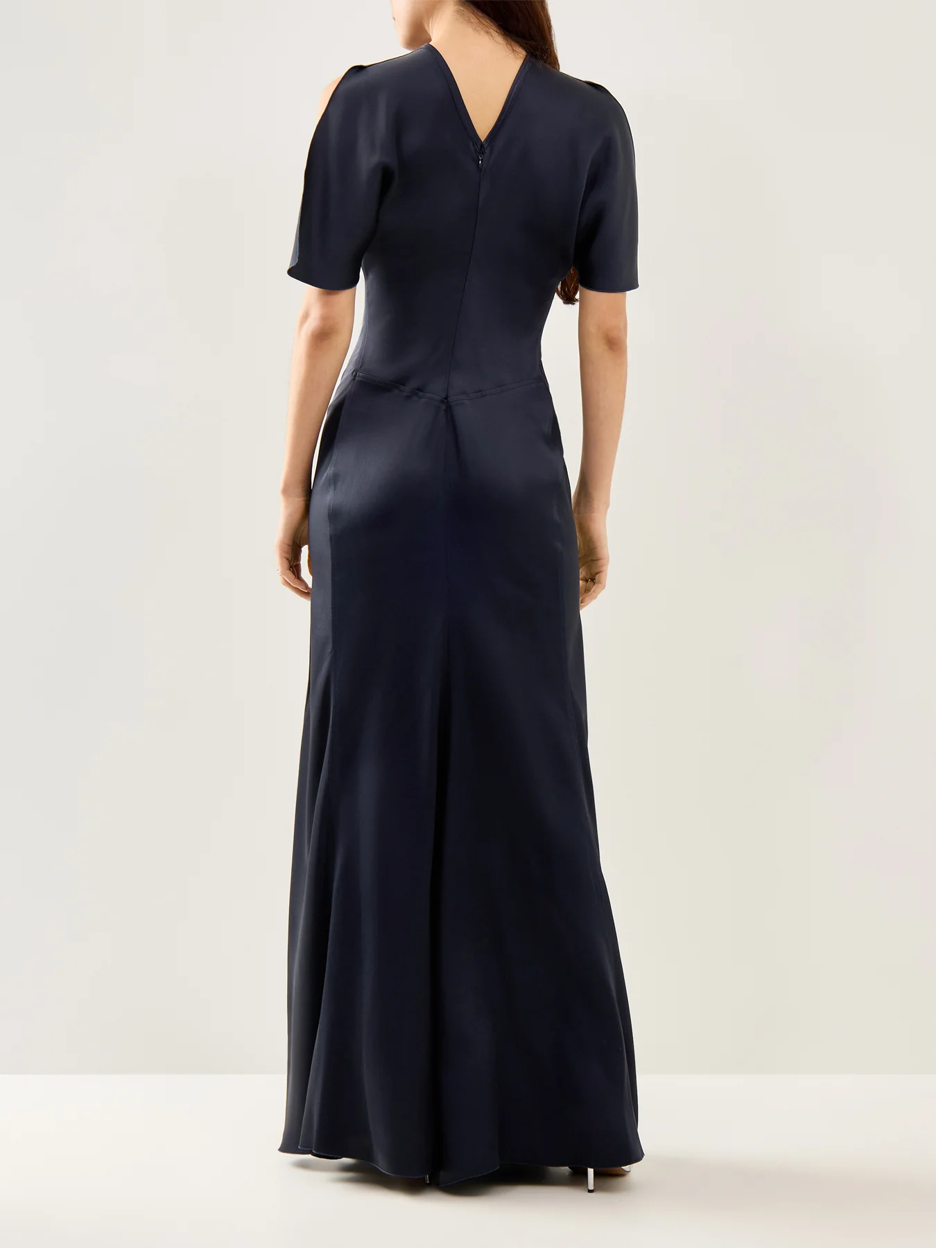 Gathered Waist Floor Length Dress - Image 5