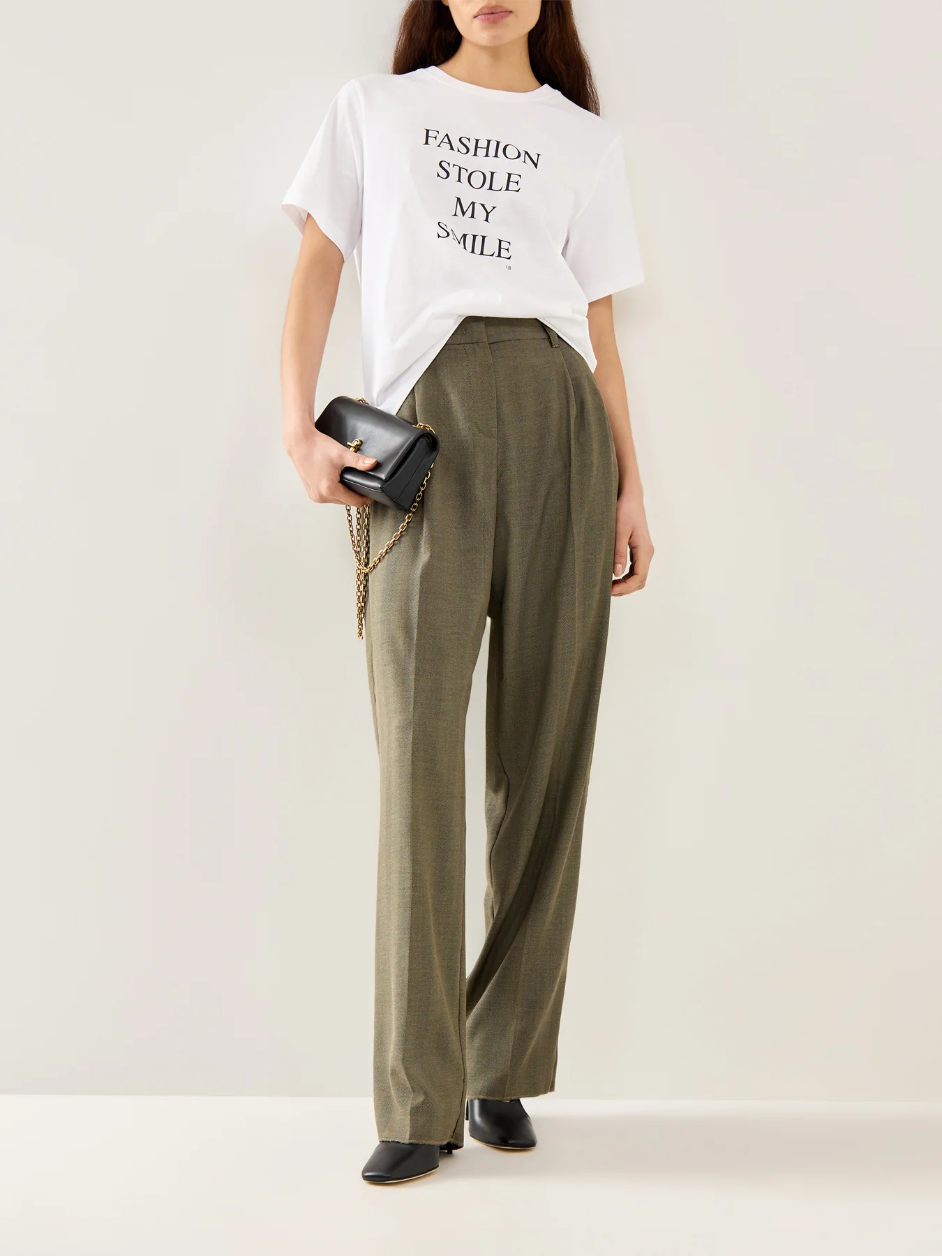 Slogan Tee Fashion Stole My Smile - Image 2