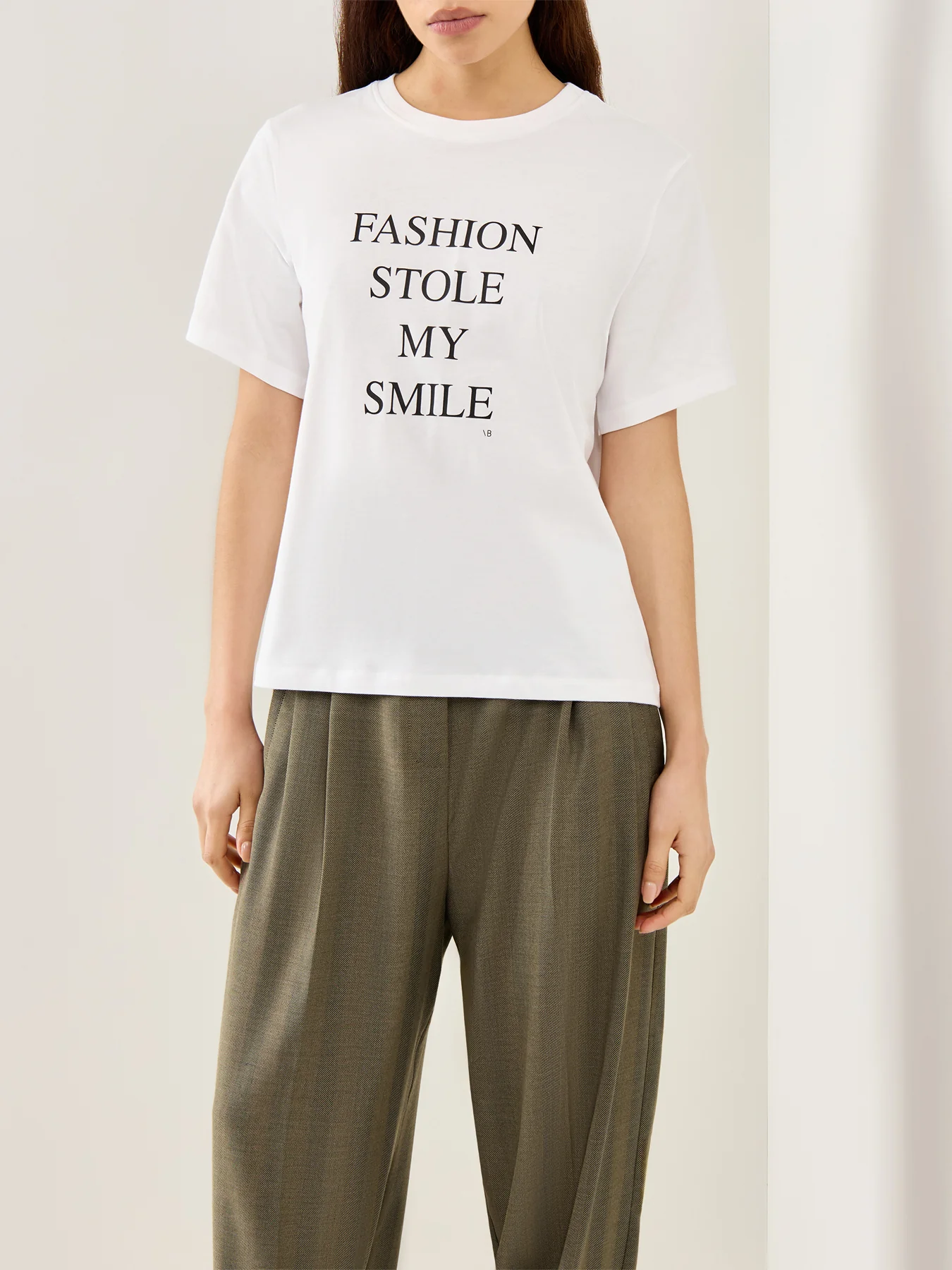 Slogan Tee Fashion Stole My Smile - Image 4