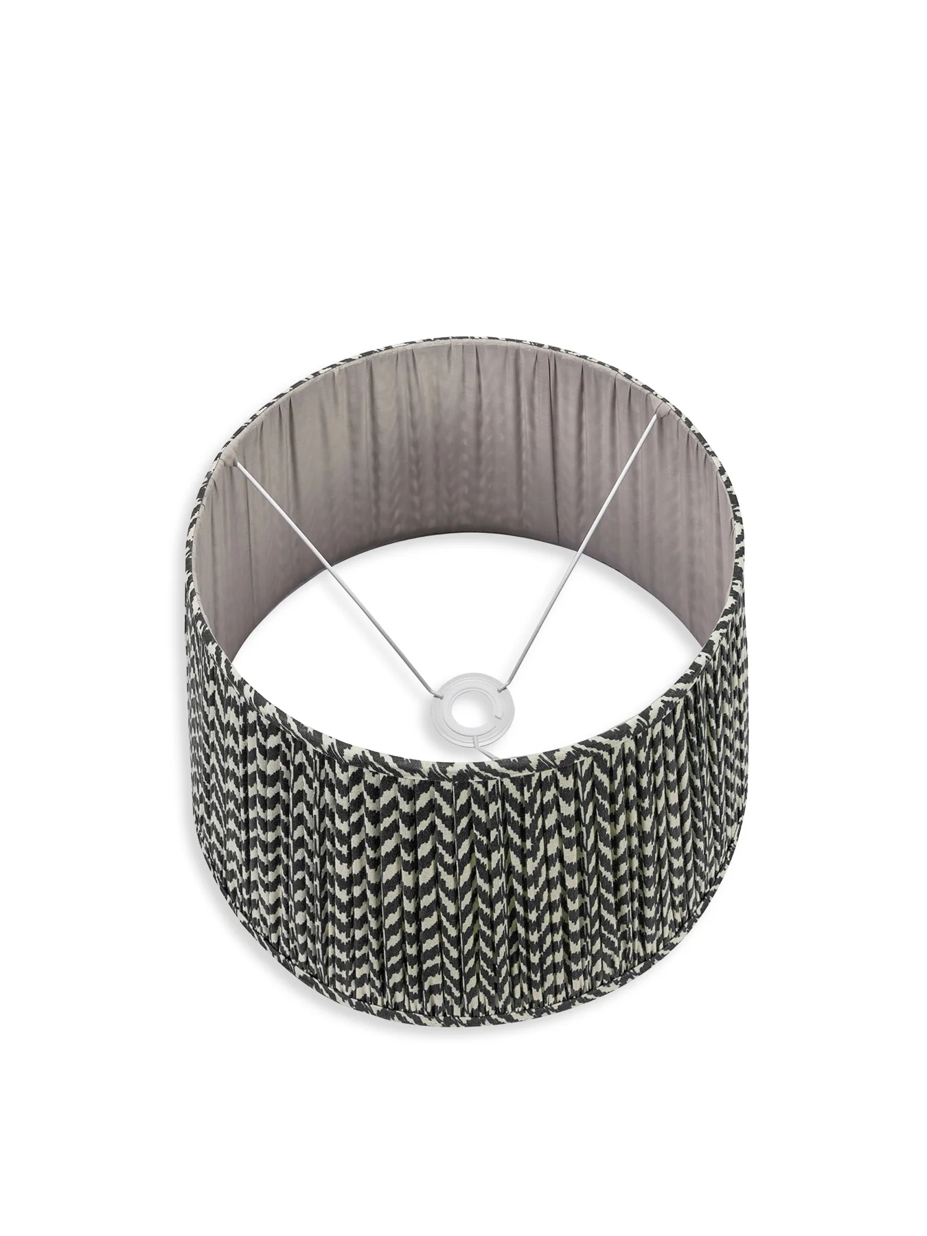 Chevron Mushroom Pleat Shade Black 40cm - Image 2