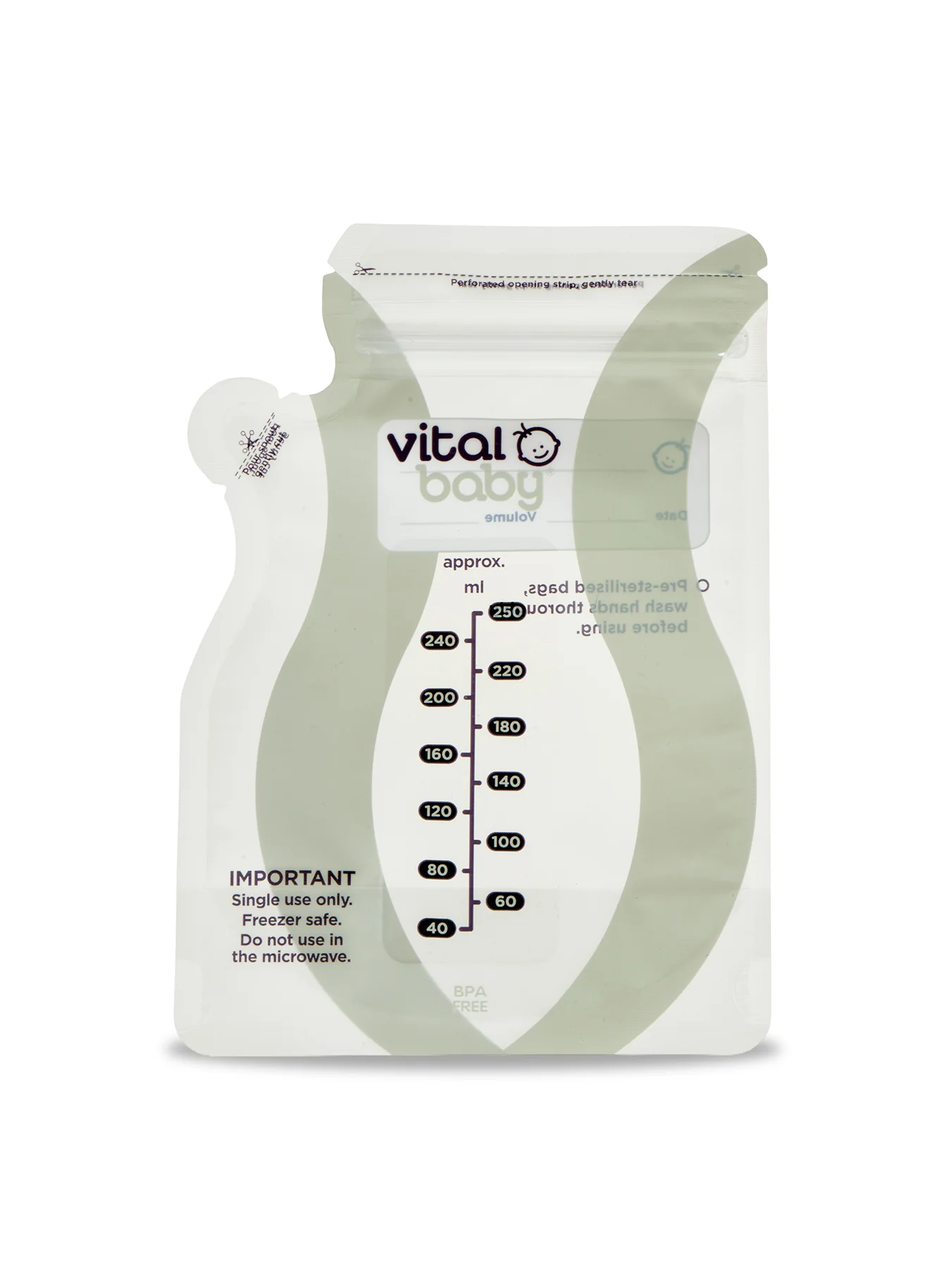 Breast Milk Storage Bags 30 Pack White