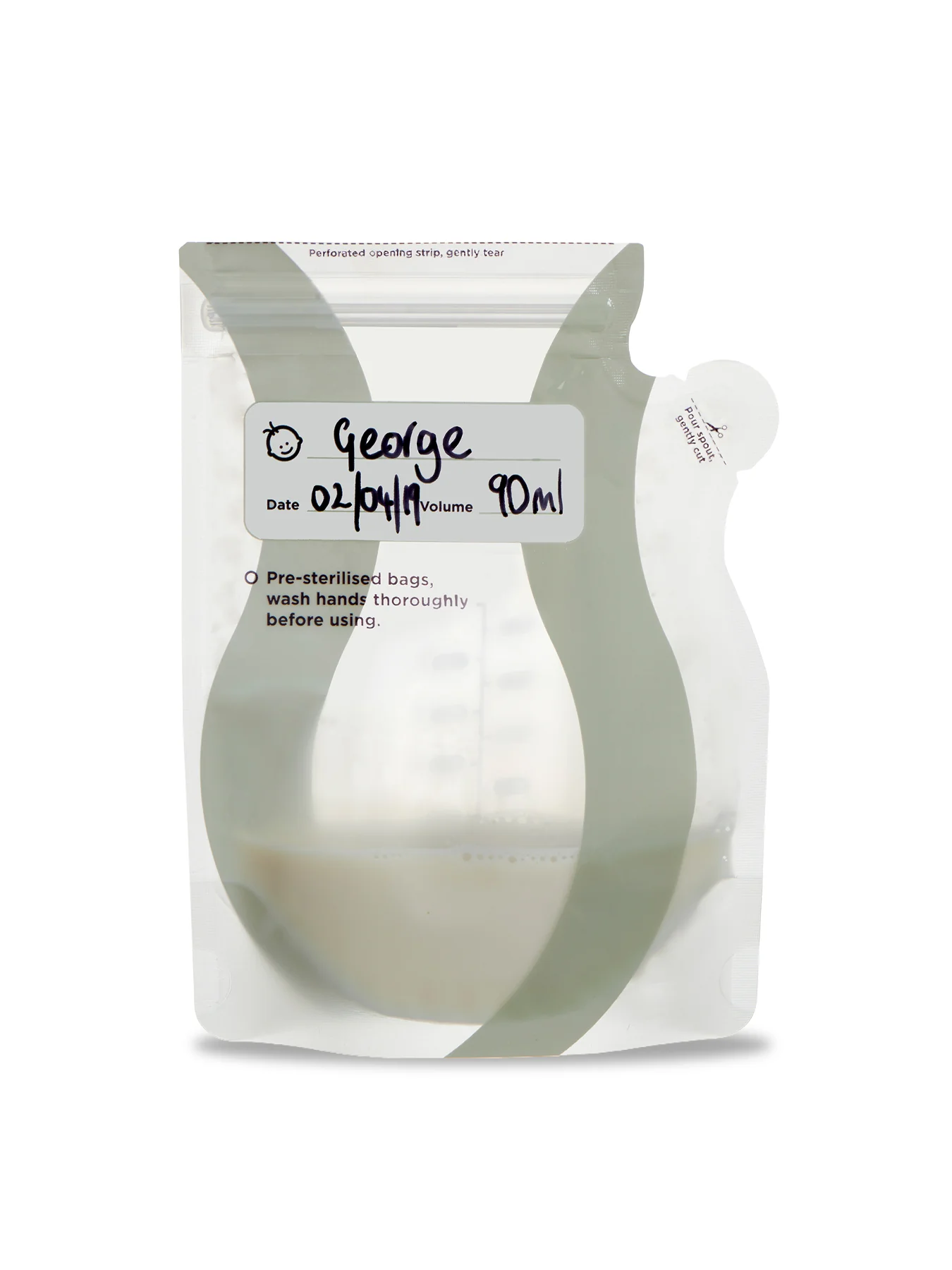 Breast Milk Storage Bags 30 Pack White - Image 2