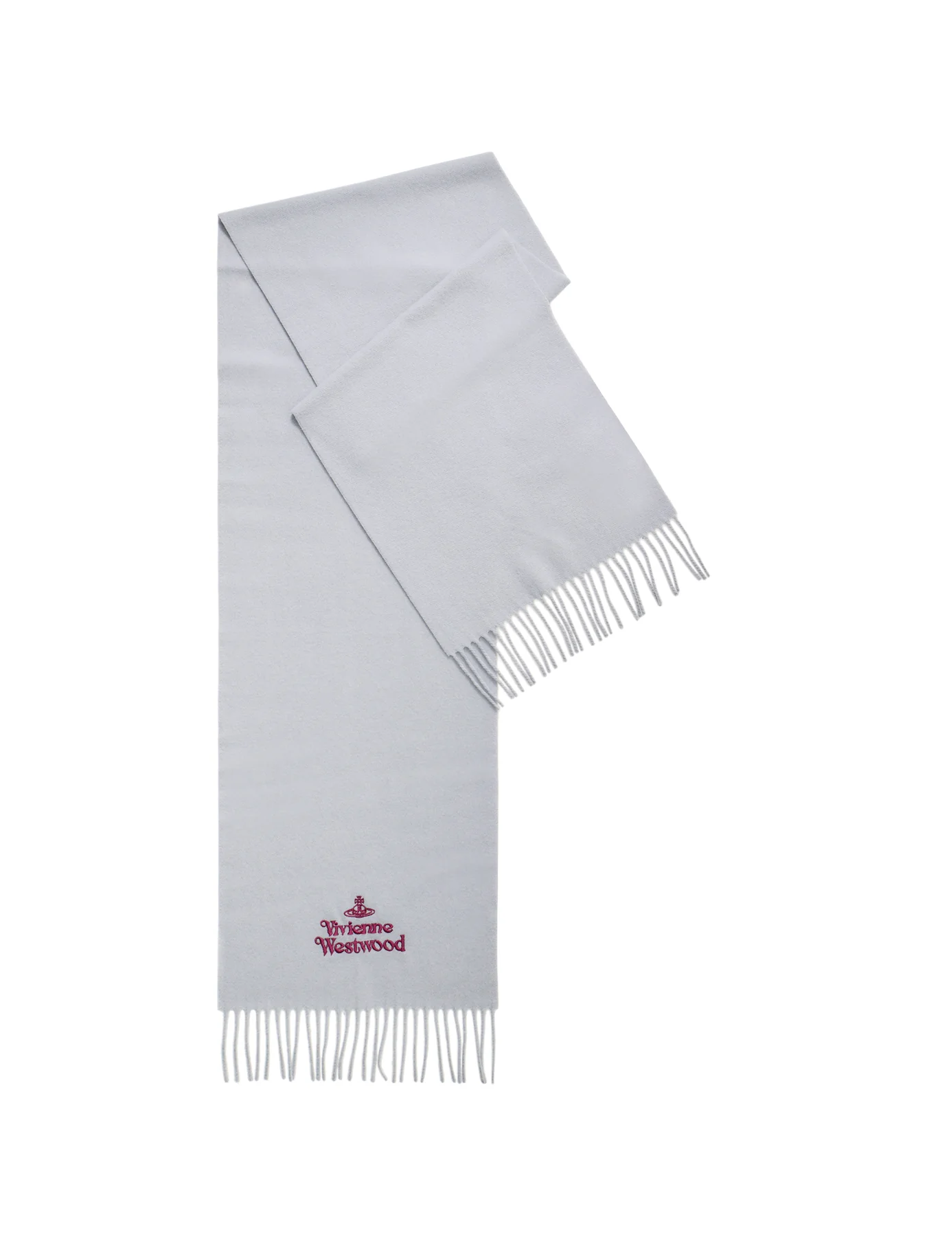Embroidered Logo Scarf in Grey