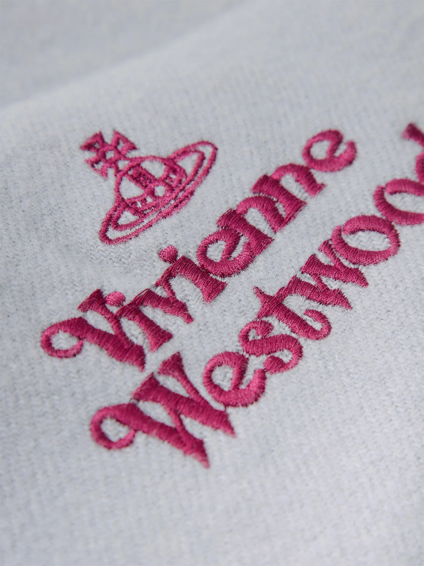 Embroidered Logo Scarf in Grey - Image 3